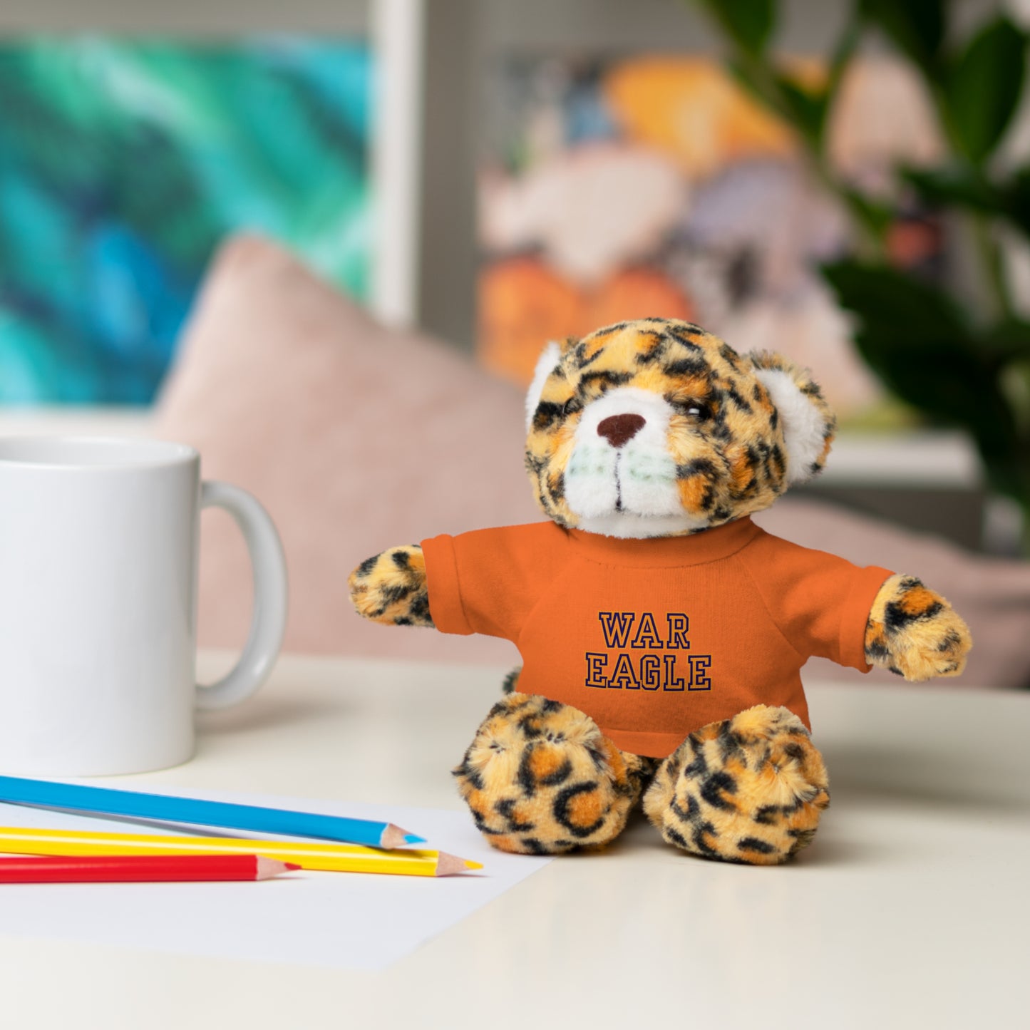 War Eagle Plush Bear with Tee — College Spirit Stuffed Animal