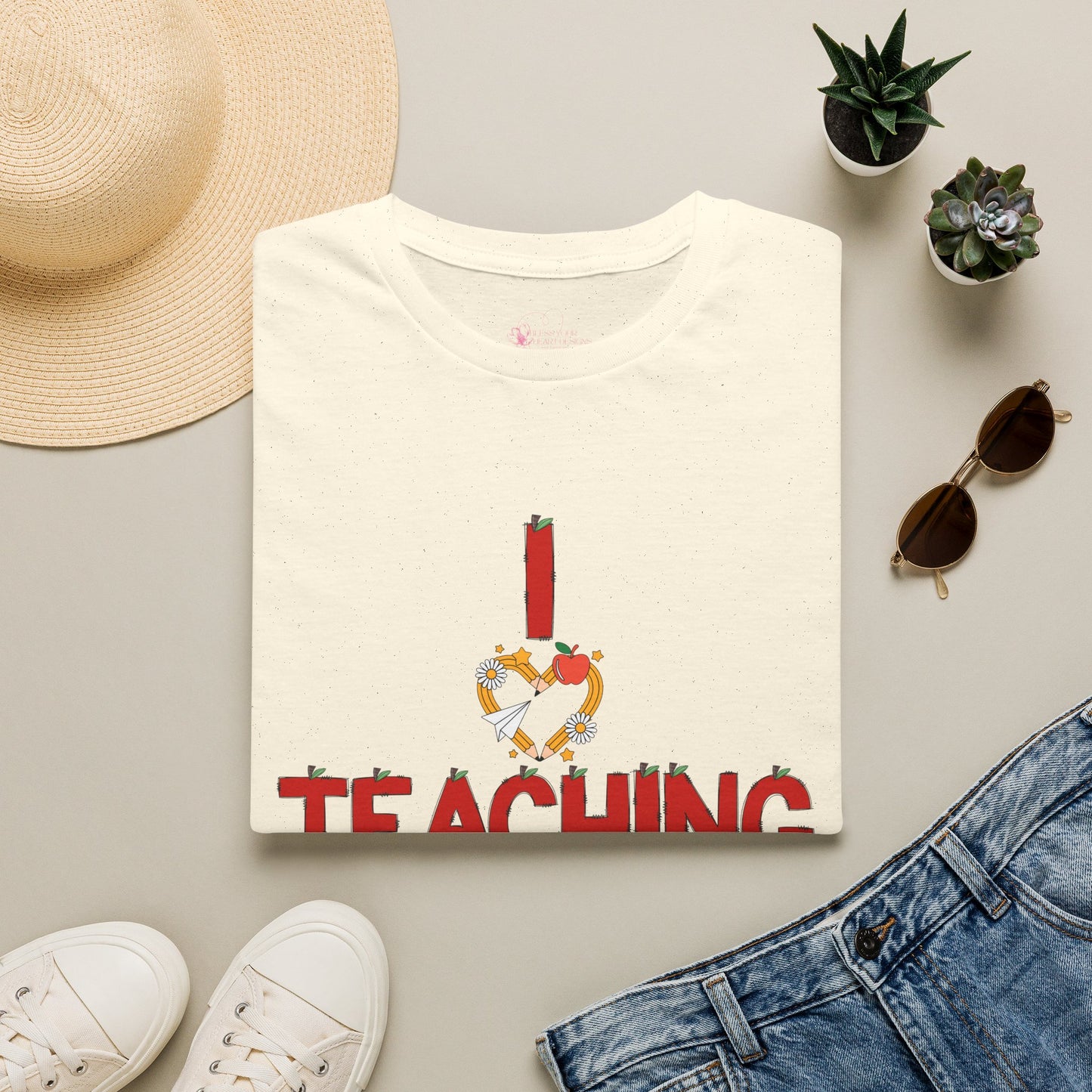 I Love Teaching T‑Shirt — Cute Apple & Pencil Teacher Tee