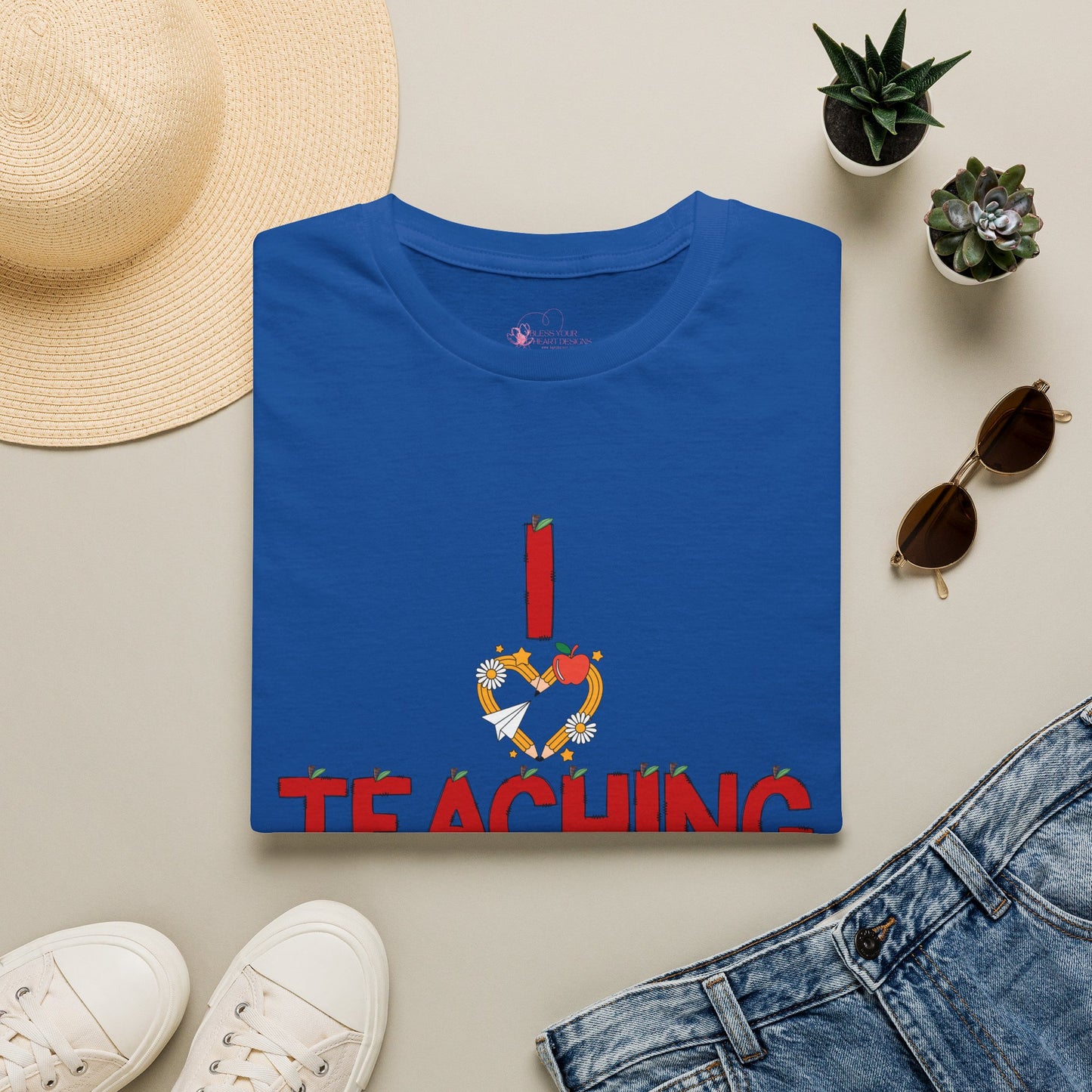 I Love Teaching T‑Shirt — Cute Apple & Pencil Teacher Tee