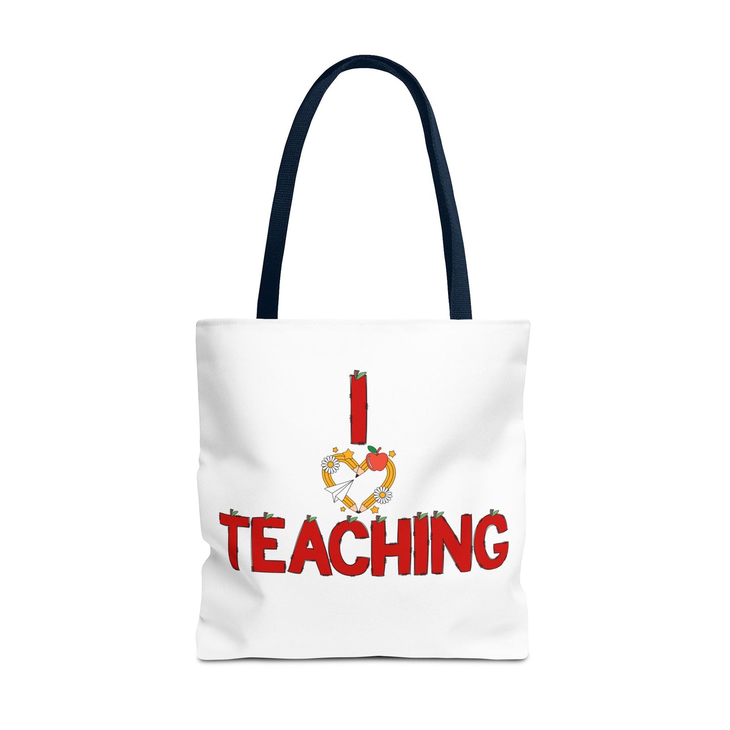 Teaching Tote Bag – "I Love Teaching" Teacher Gift Canvas Tote for Educators