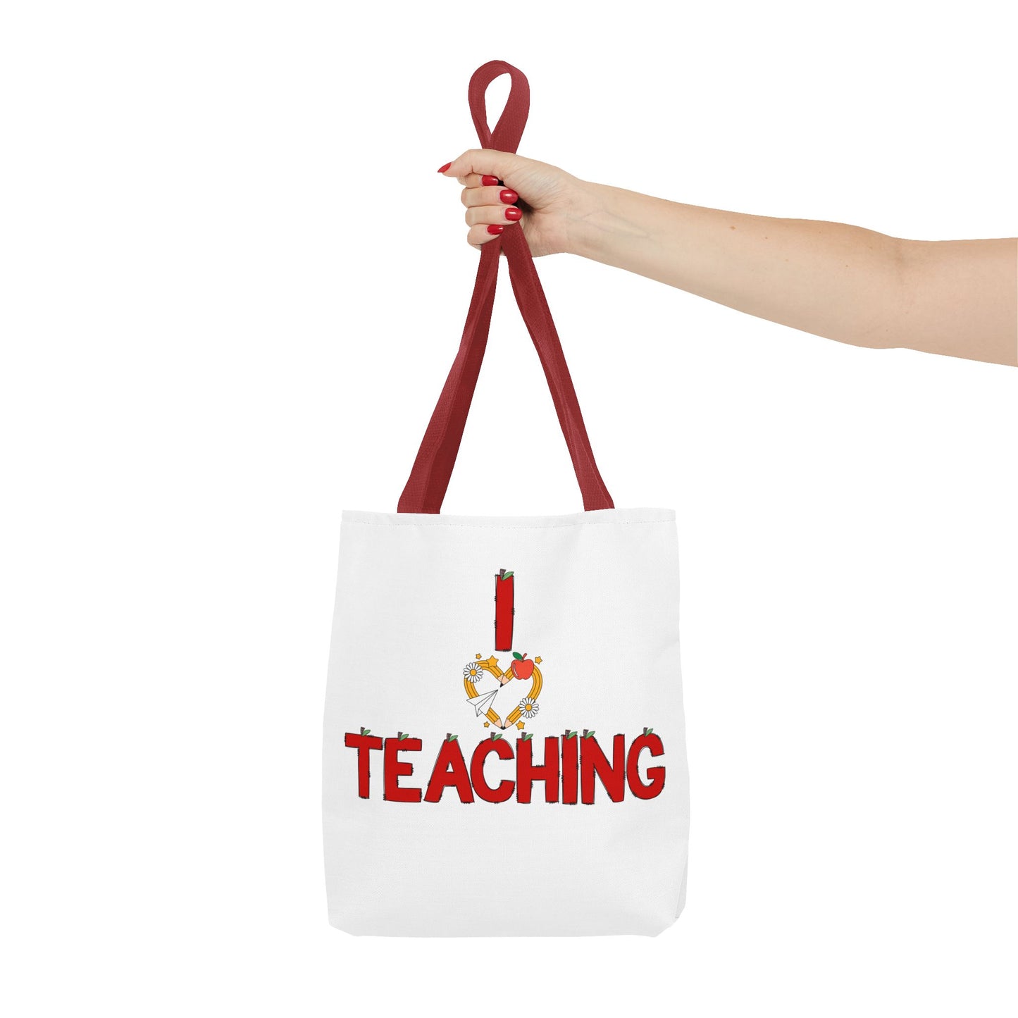 Teaching Tote Bag – "I Love Teaching" Teacher Gift Canvas Tote for Educators