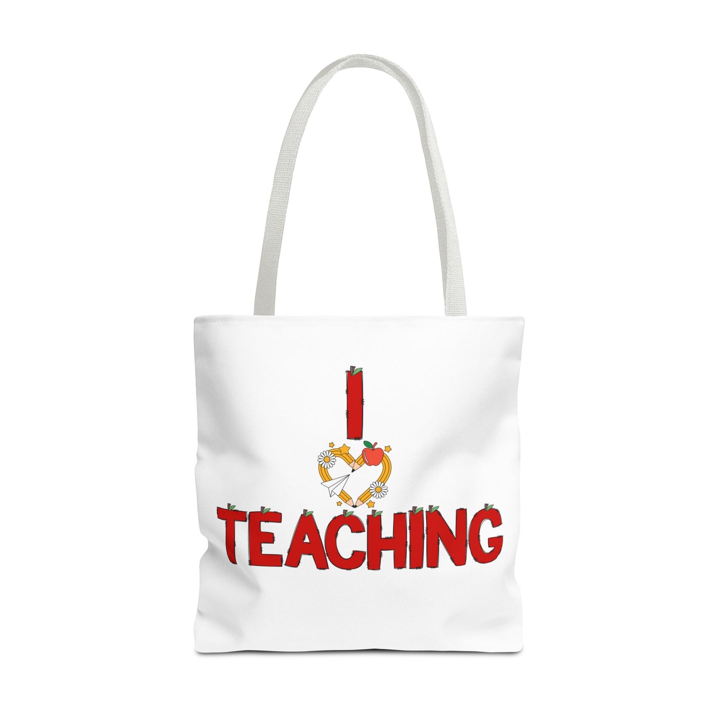 Teaching Tote Bag – "I Love Teaching" Teacher Gift Canvas Tote for Educators