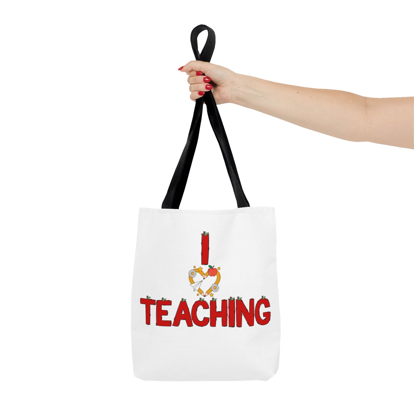 Teaching Tote Bag – "I Love Teaching" Teacher Gift Canvas Tote for Educators