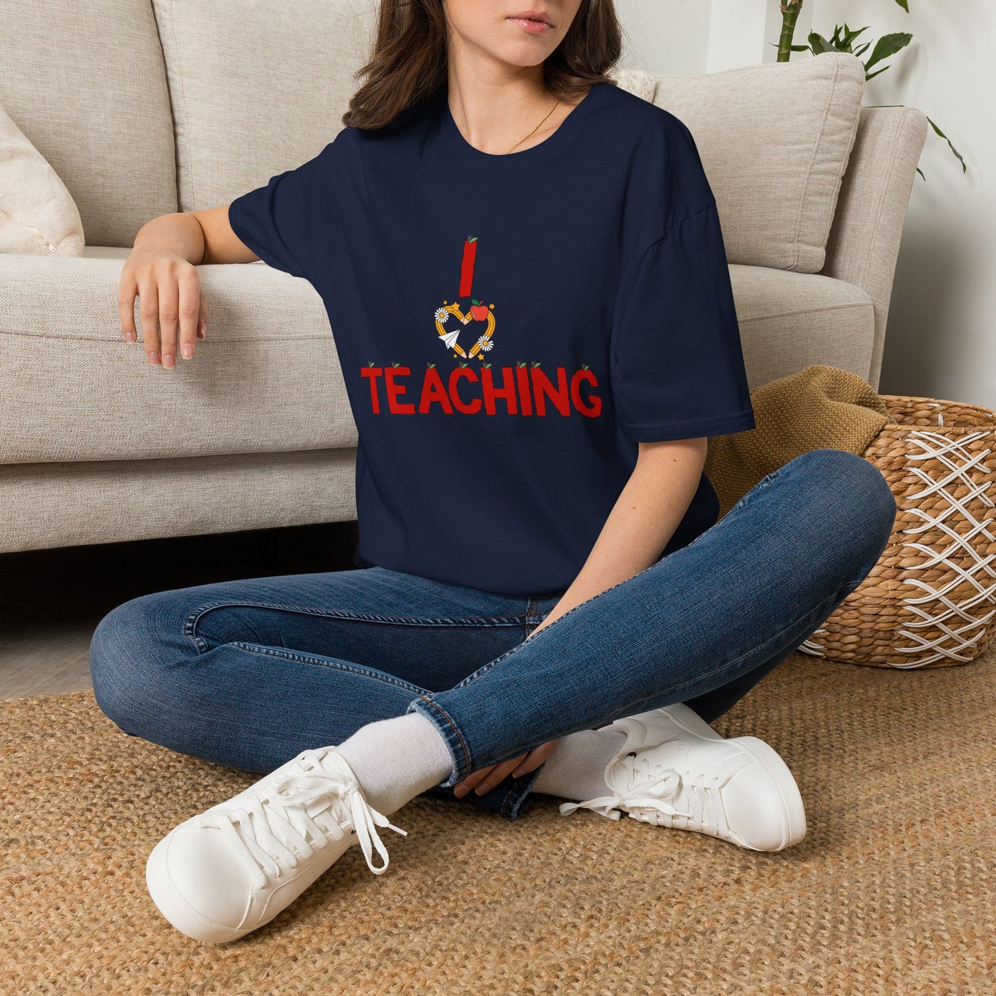 I Love Teaching T‑Shirt — Cute Apple & Pencil Teacher Tee