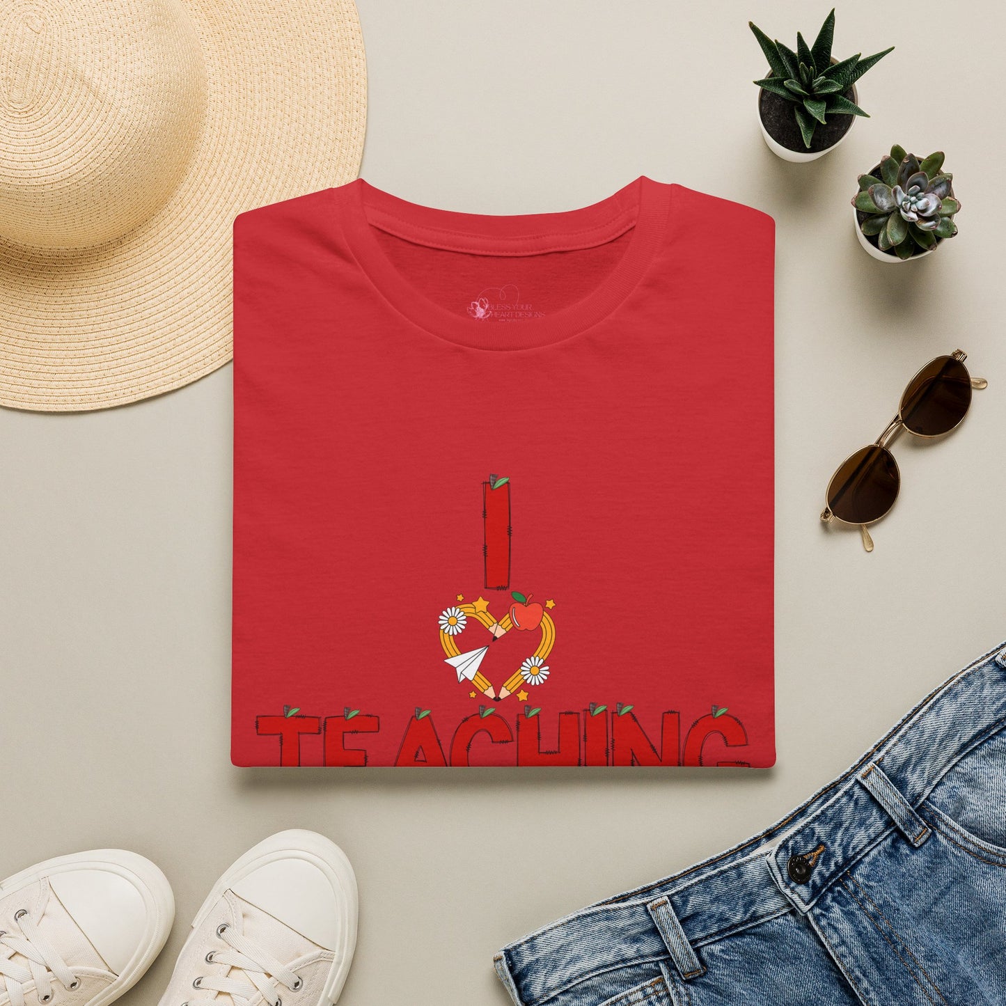 I Love Teaching T‑Shirt — Cute Apple & Pencil Teacher Tee