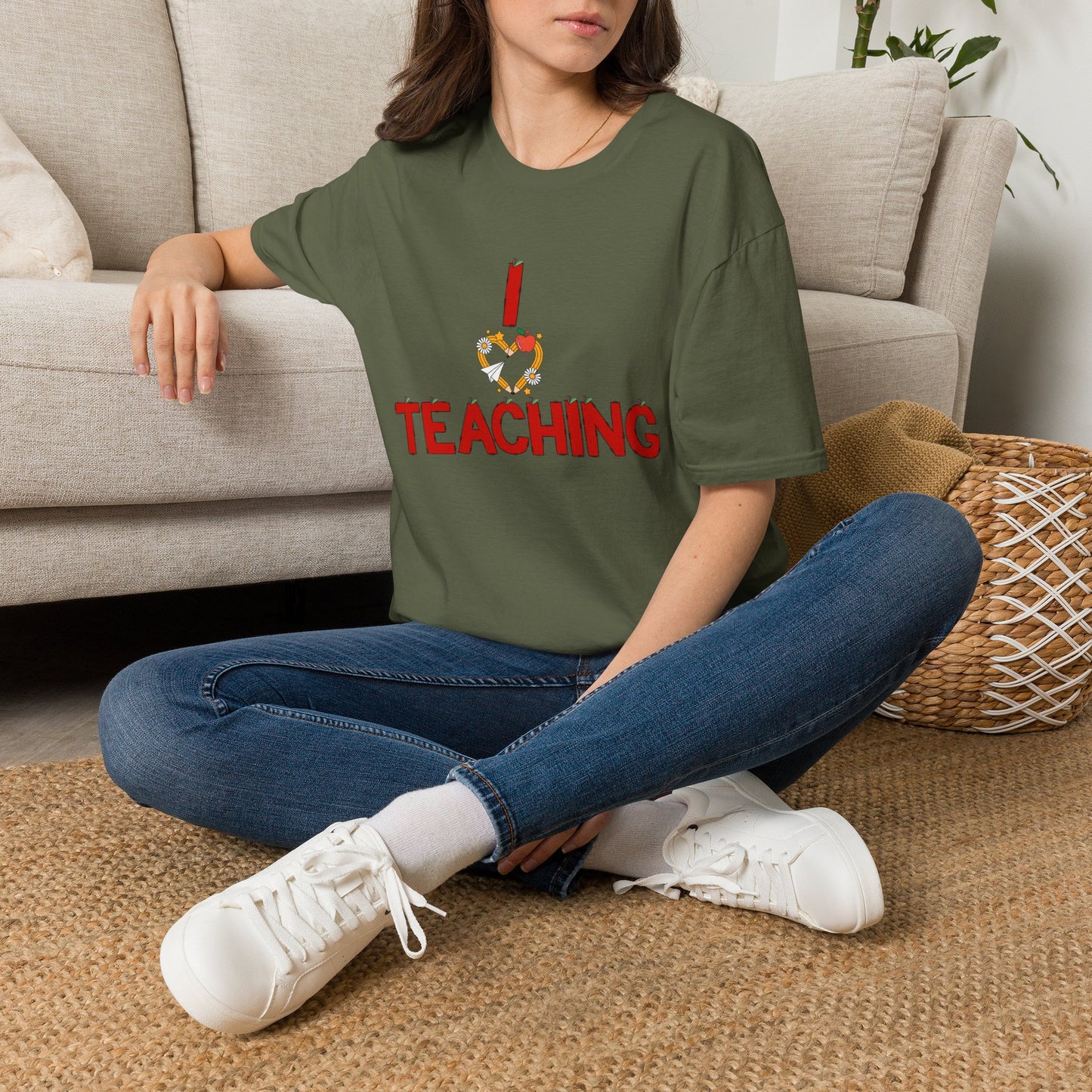 I Love Teaching T‑Shirt — Cute Apple & Pencil Teacher Tee