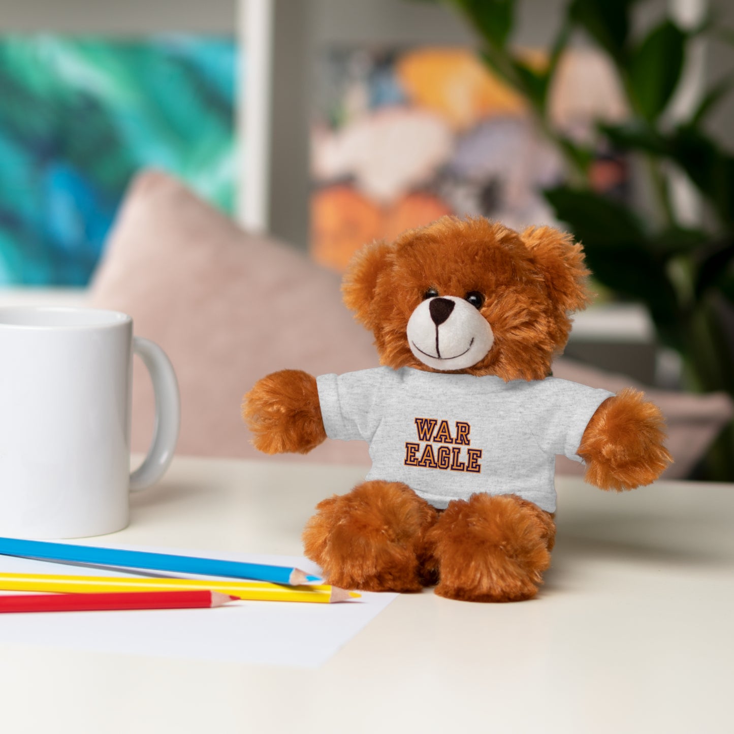 War Eagle Plush Bear with Tee — College Spirit Stuffed Animal