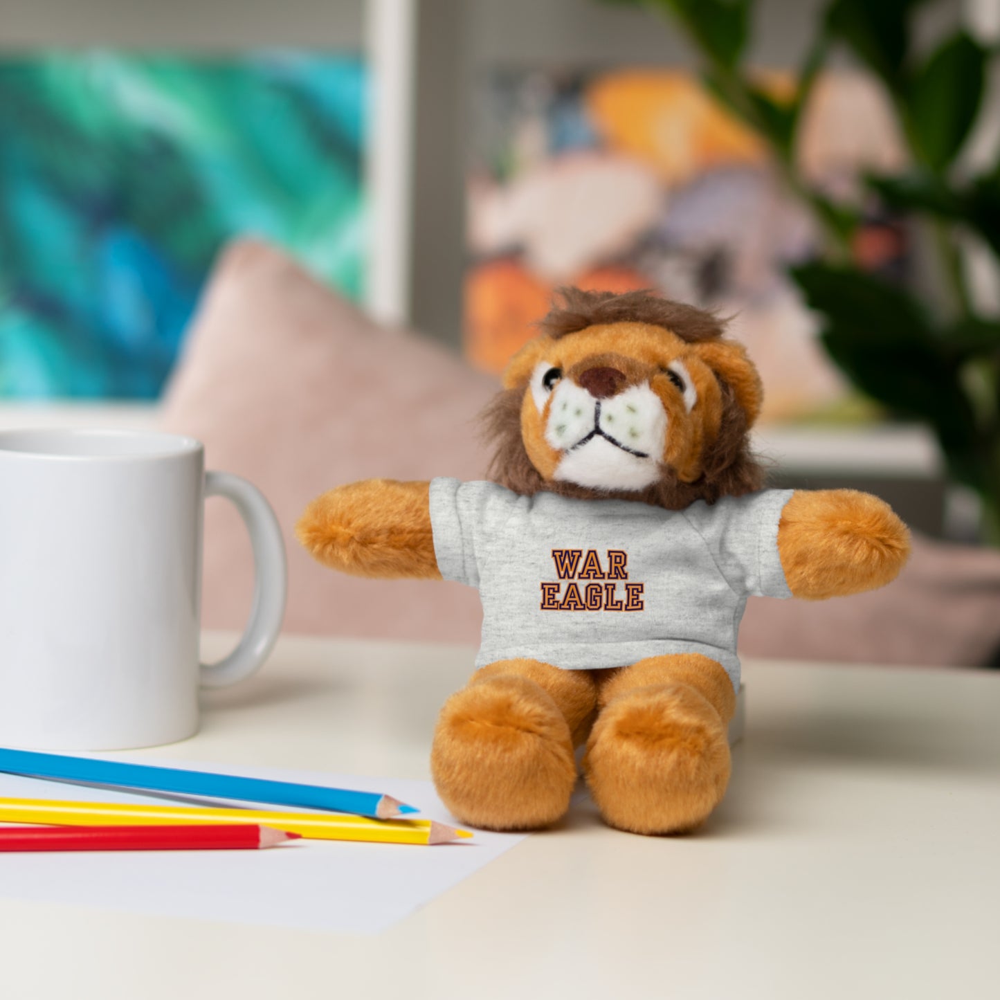 War Eagle Plush Bear with Tee — College Spirit Stuffed Animal