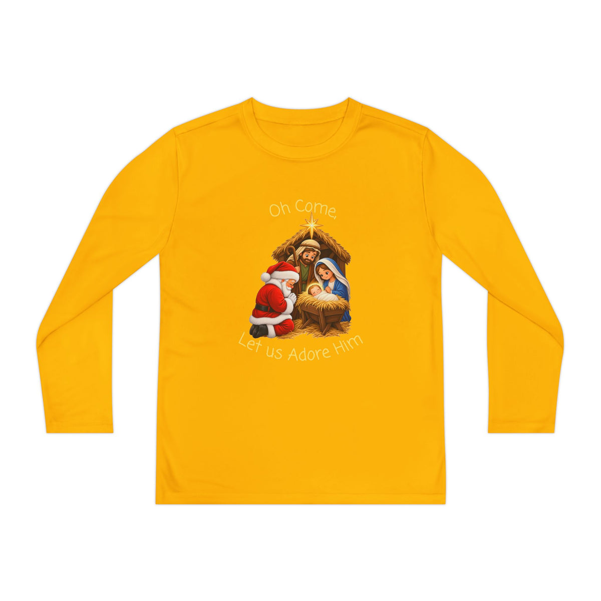 Christmas Nativity Youth Long Sleeve Tee