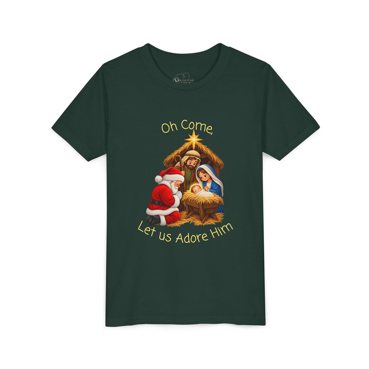 Youth Christmas Nativity Scene Short Sleeve Tee