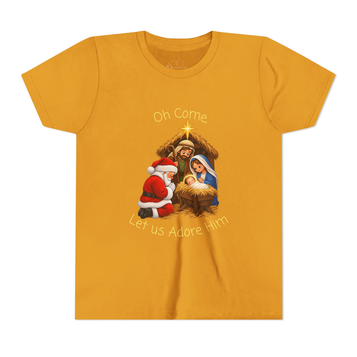 Youth Christmas Nativity Scene Short Sleeve Tee