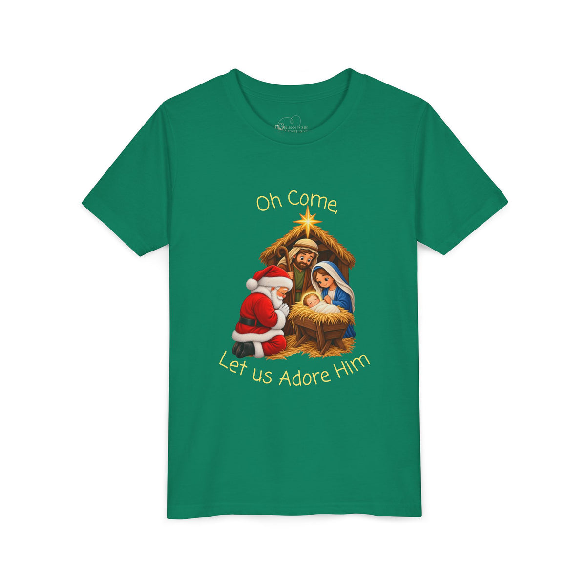 Youth Christmas Nativity Scene Short Sleeve Tee