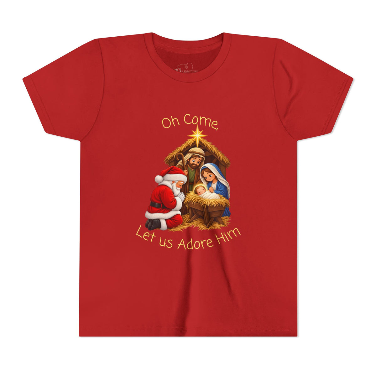 Youth Christmas Nativity Scene Short Sleeve Tee