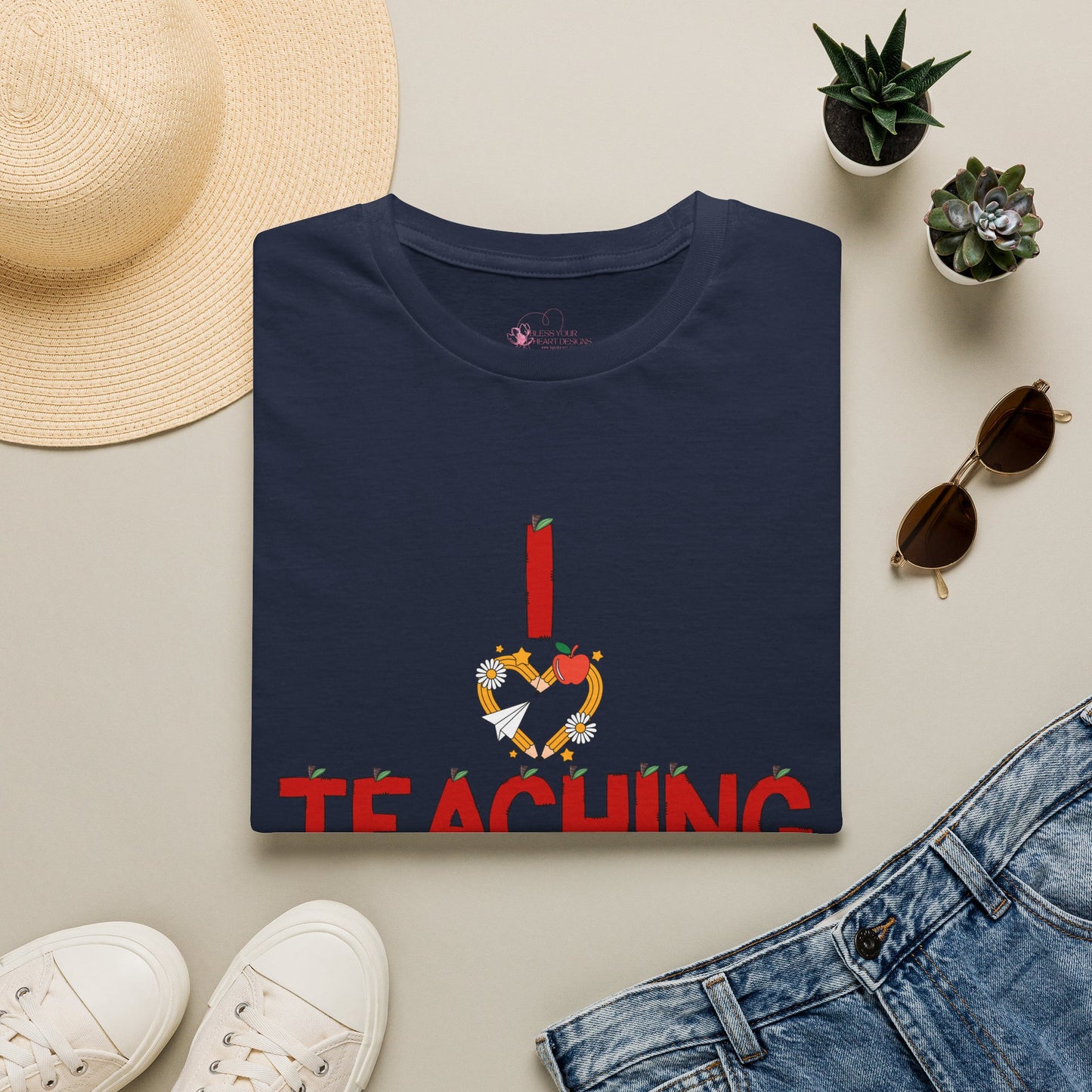 I Love Teaching T‑Shirt — Cute Apple & Pencil Teacher Tee