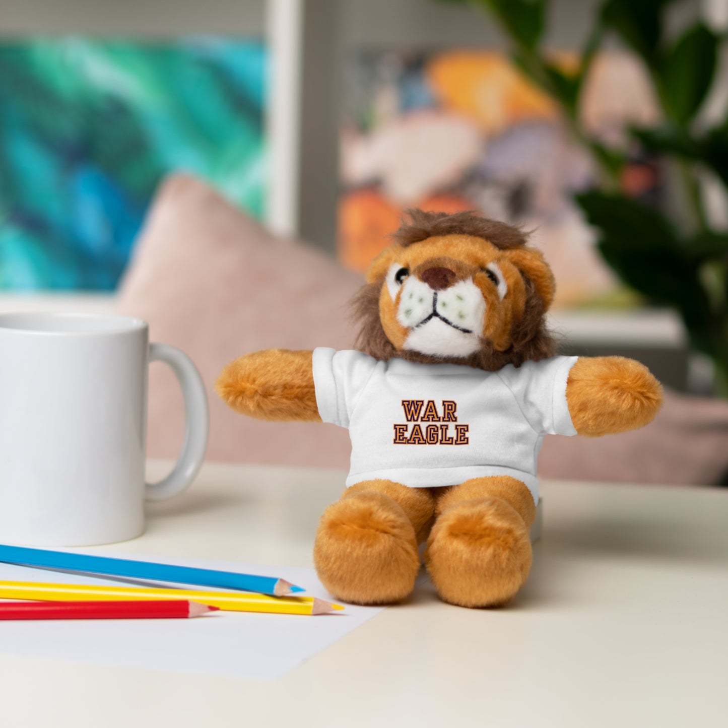 War Eagle Plush Bear with Tee — College Spirit Stuffed Animal