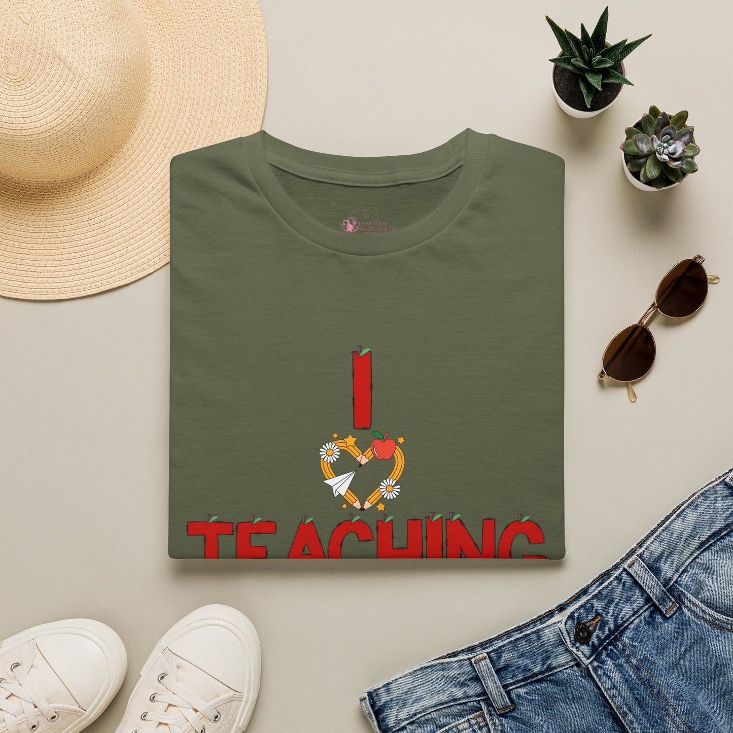 I Love Teaching T‑Shirt — Cute Apple & Pencil Teacher Tee