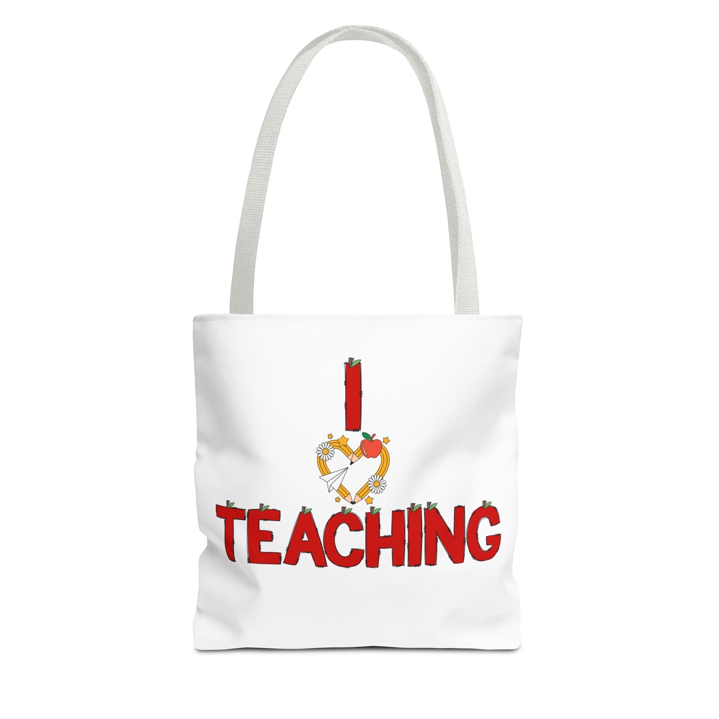 Teaching Tote Bag – "I Love Teaching" Teacher Gift Canvas Tote for Educators