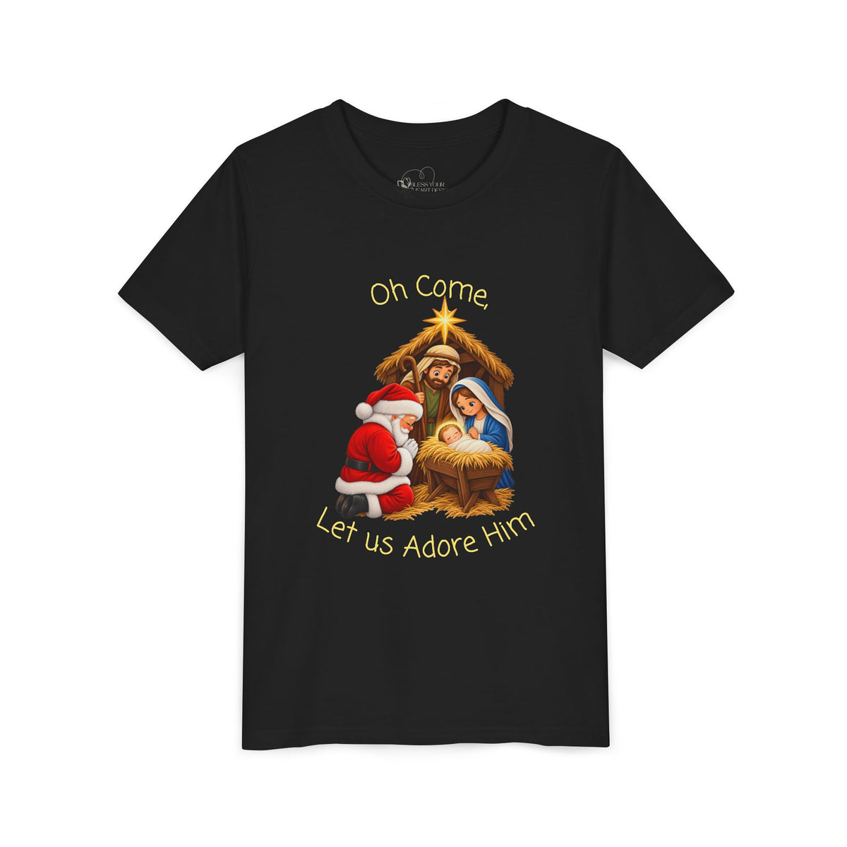 Youth Christmas Nativity Scene Short Sleeve Tee