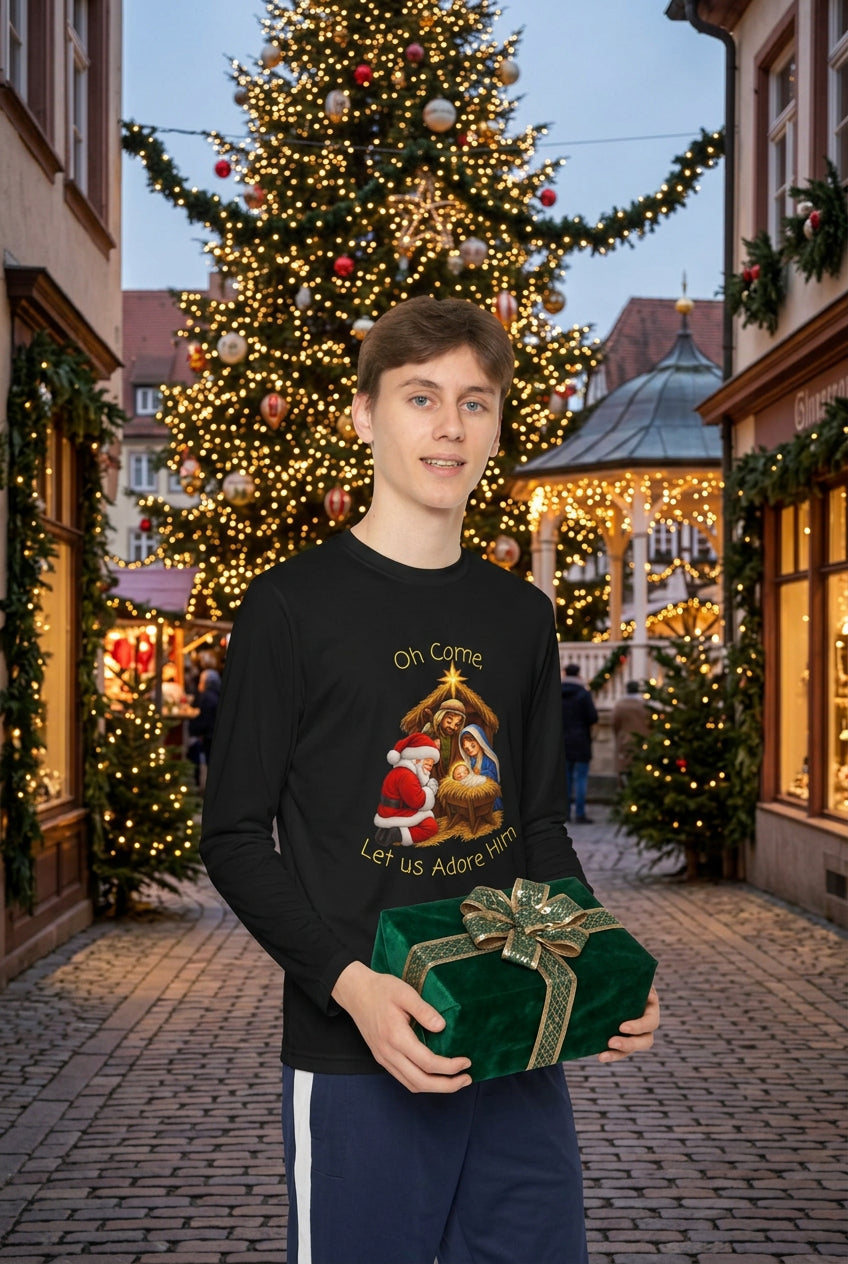 Christmas Nativity Youth Long Sleeve Tee