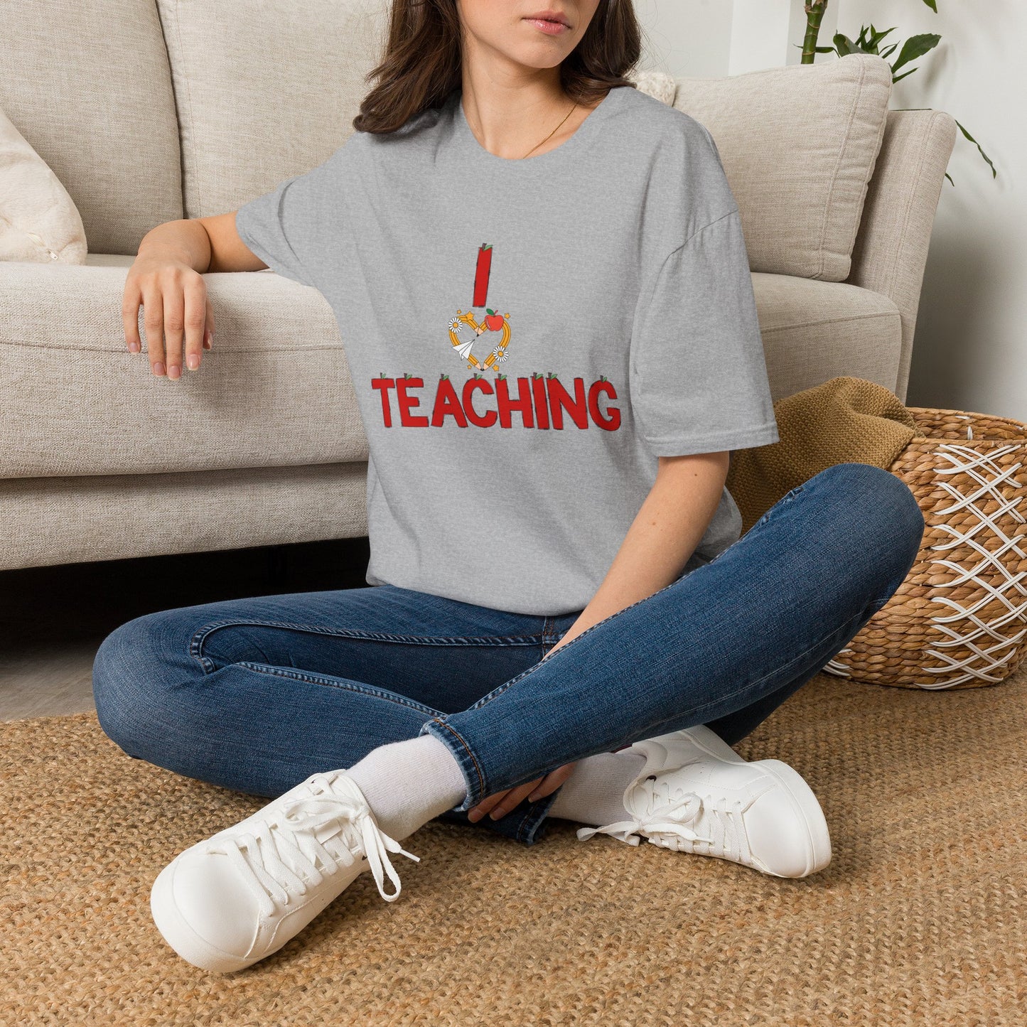 I Love Teaching T‑Shirt — Cute Apple & Pencil Teacher Tee