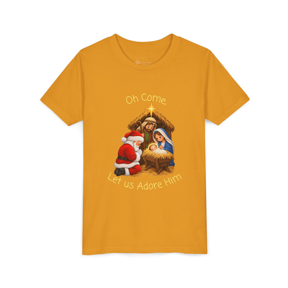Youth Christmas Nativity Scene Short Sleeve Tee