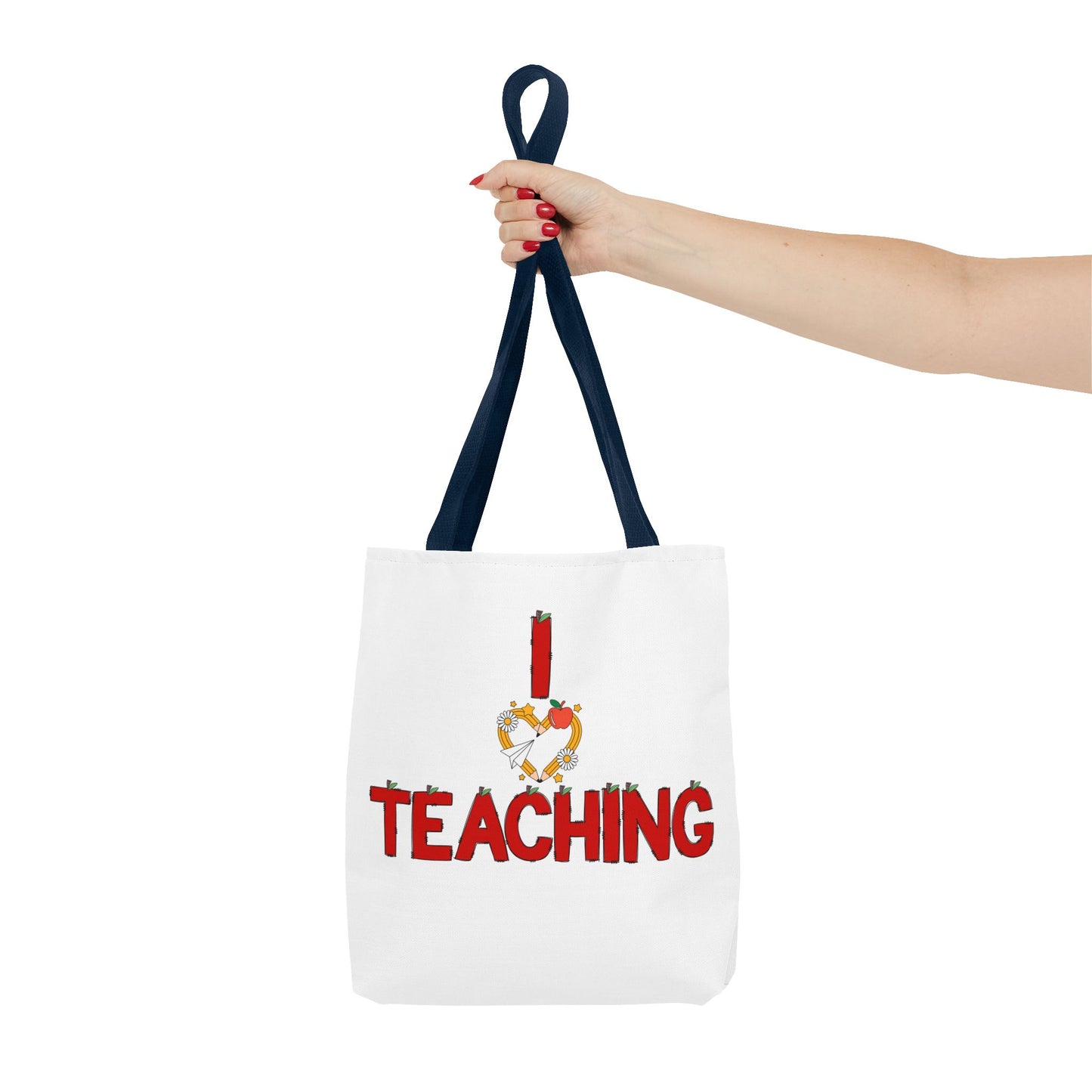 Teaching Tote Bag – "I Love Teaching" Teacher Gift Canvas Tote for Educators