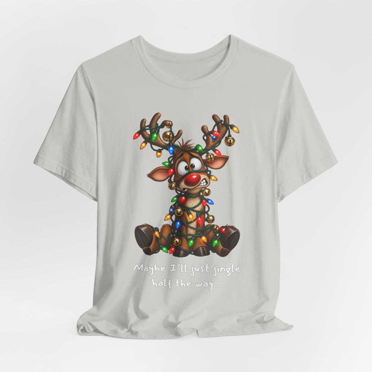 Festive Christmas Reindeer Unisex Jersey Short Sleeve Tee