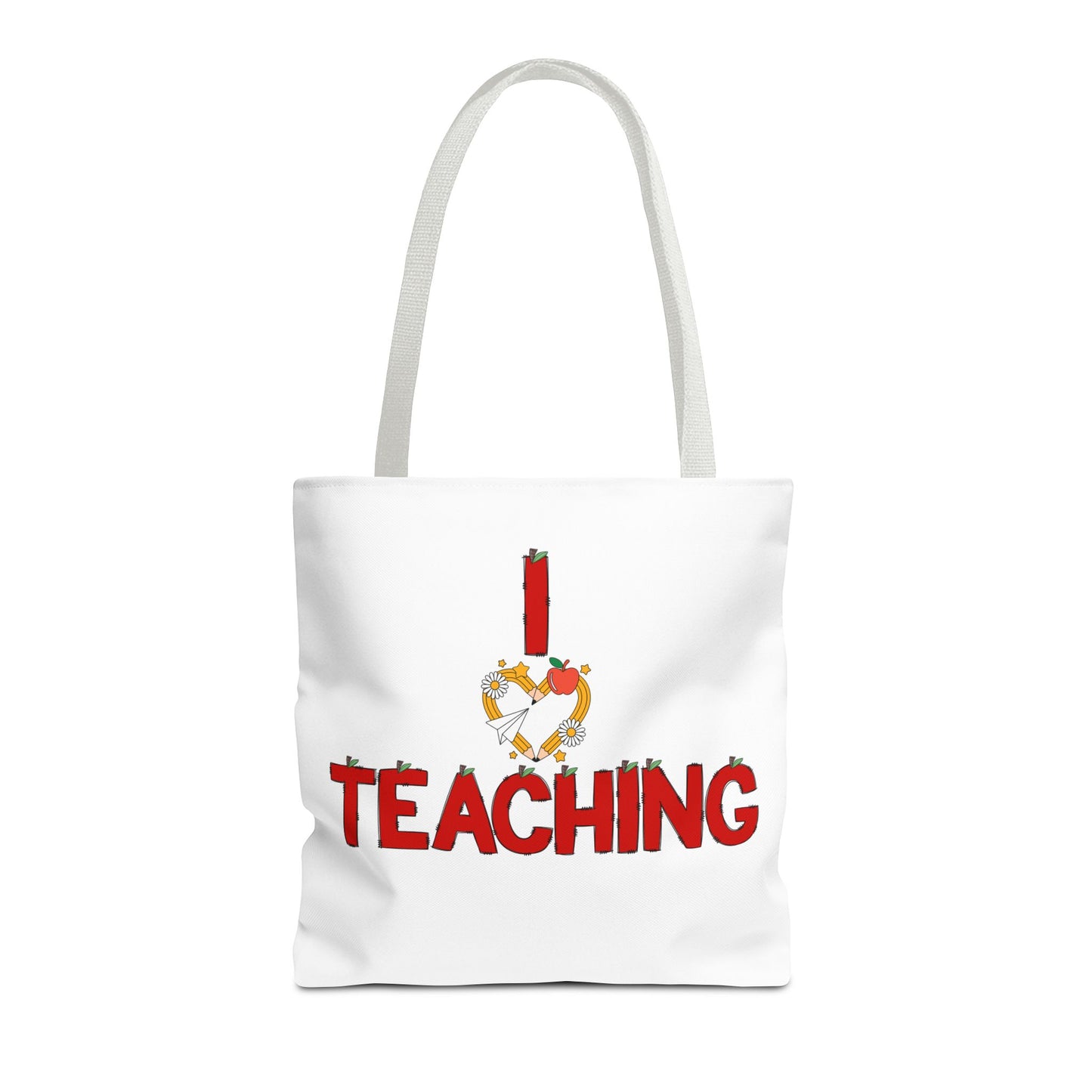 Teaching Tote Bag – "I Love Teaching" Teacher Gift Canvas Tote for Educators