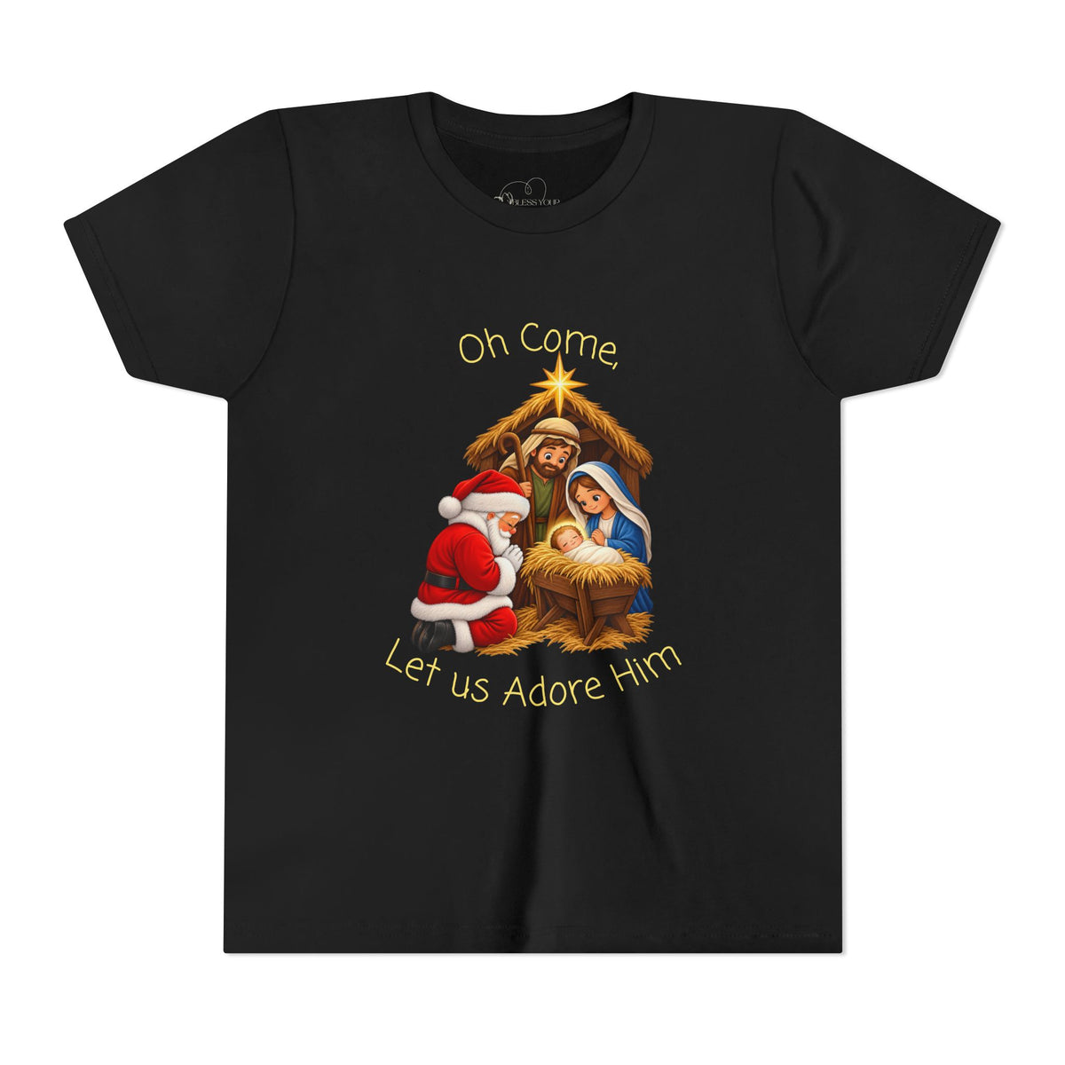 Youth Christmas Nativity Scene Short Sleeve Tee