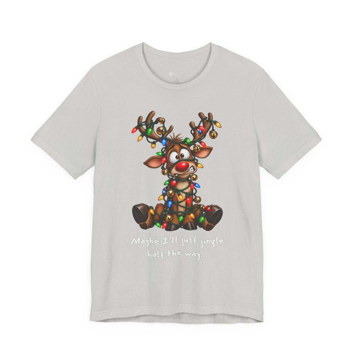 Festive Christmas Reindeer Unisex Jersey Short Sleeve Tee