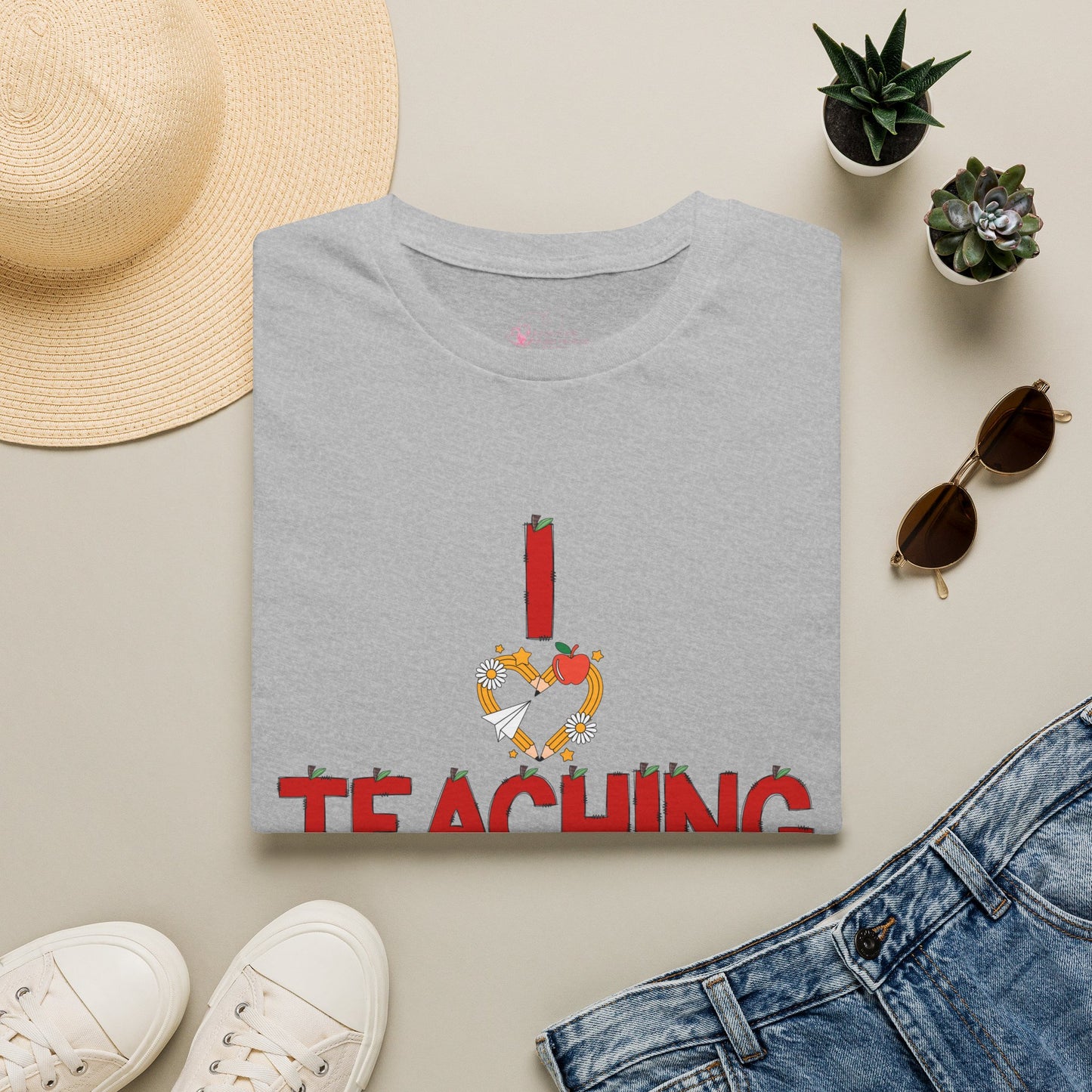 I Love Teaching T‑Shirt — Cute Apple & Pencil Teacher Tee