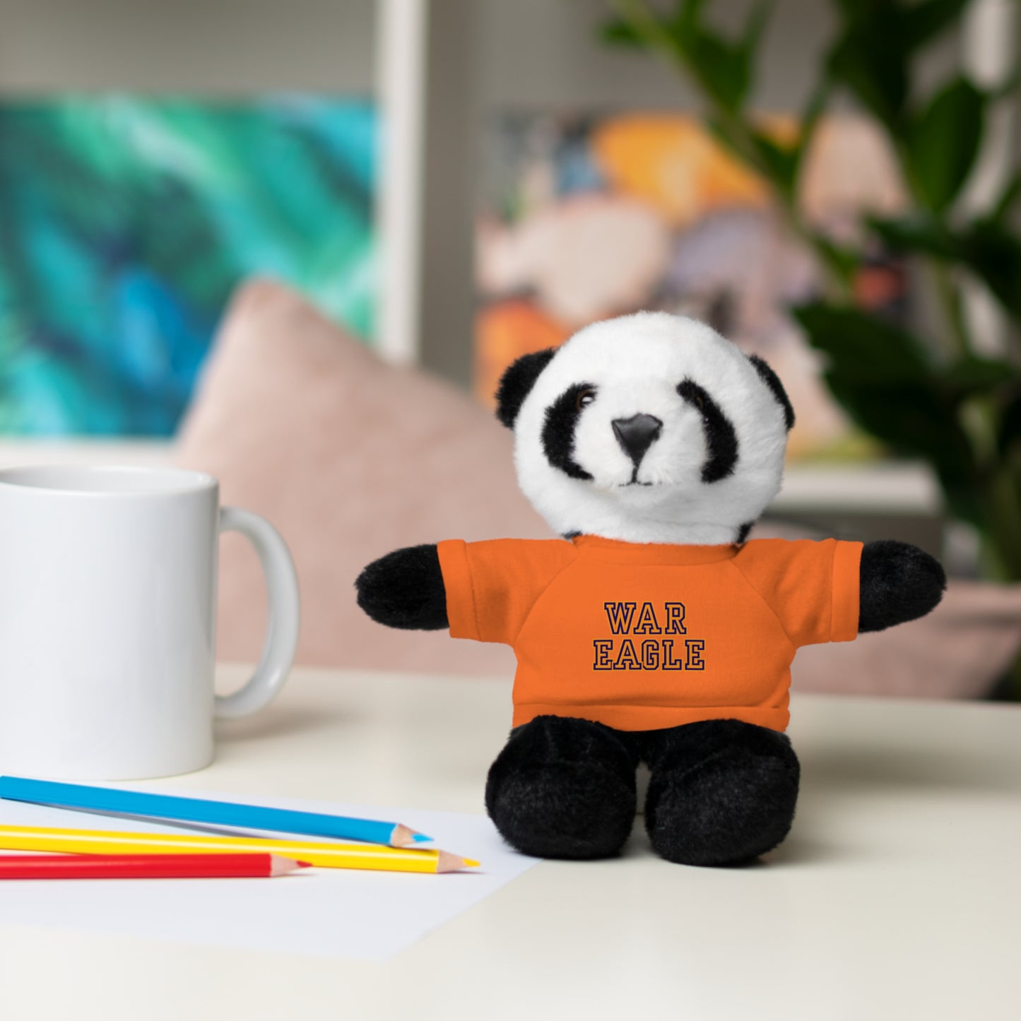 War Eagle Plush Bear with Tee — College Spirit Stuffed Animal