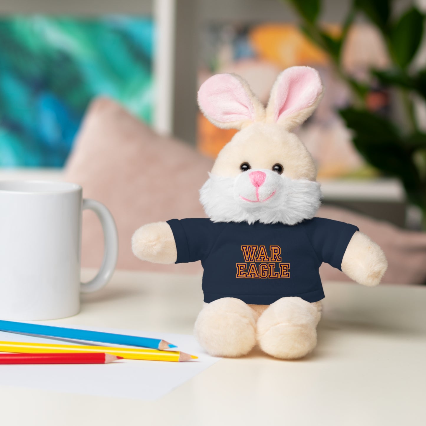 War Eagle Plush Bear with Tee — College Spirit Stuffed Animal