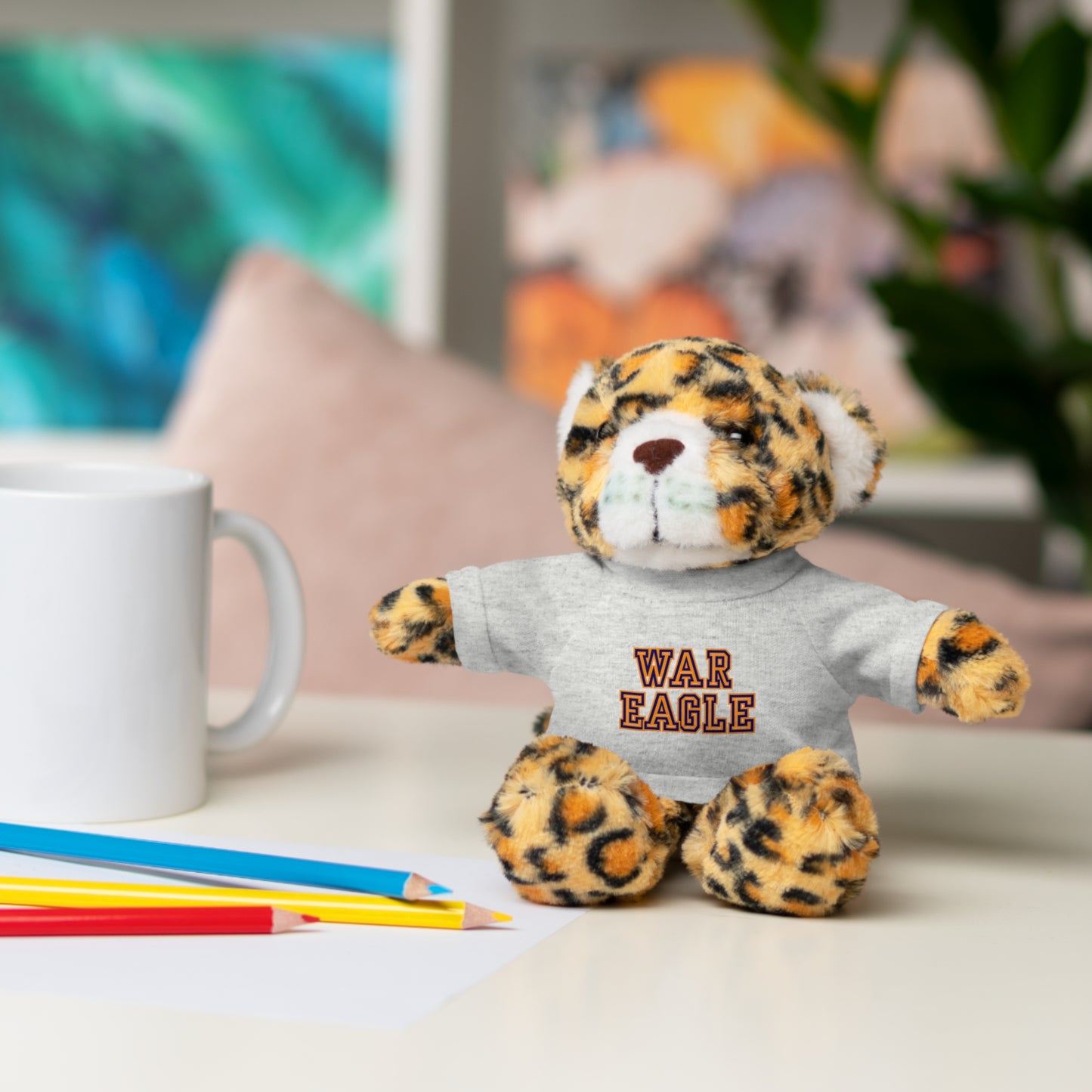 War Eagle Plush Bear with Tee — College Spirit Stuffed Animal