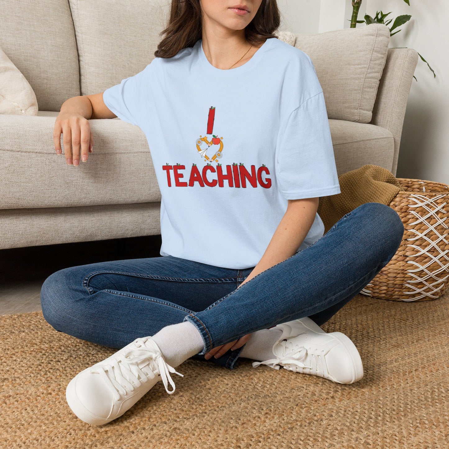 I Love Teaching T‑Shirt — Cute Apple & Pencil Teacher Tee