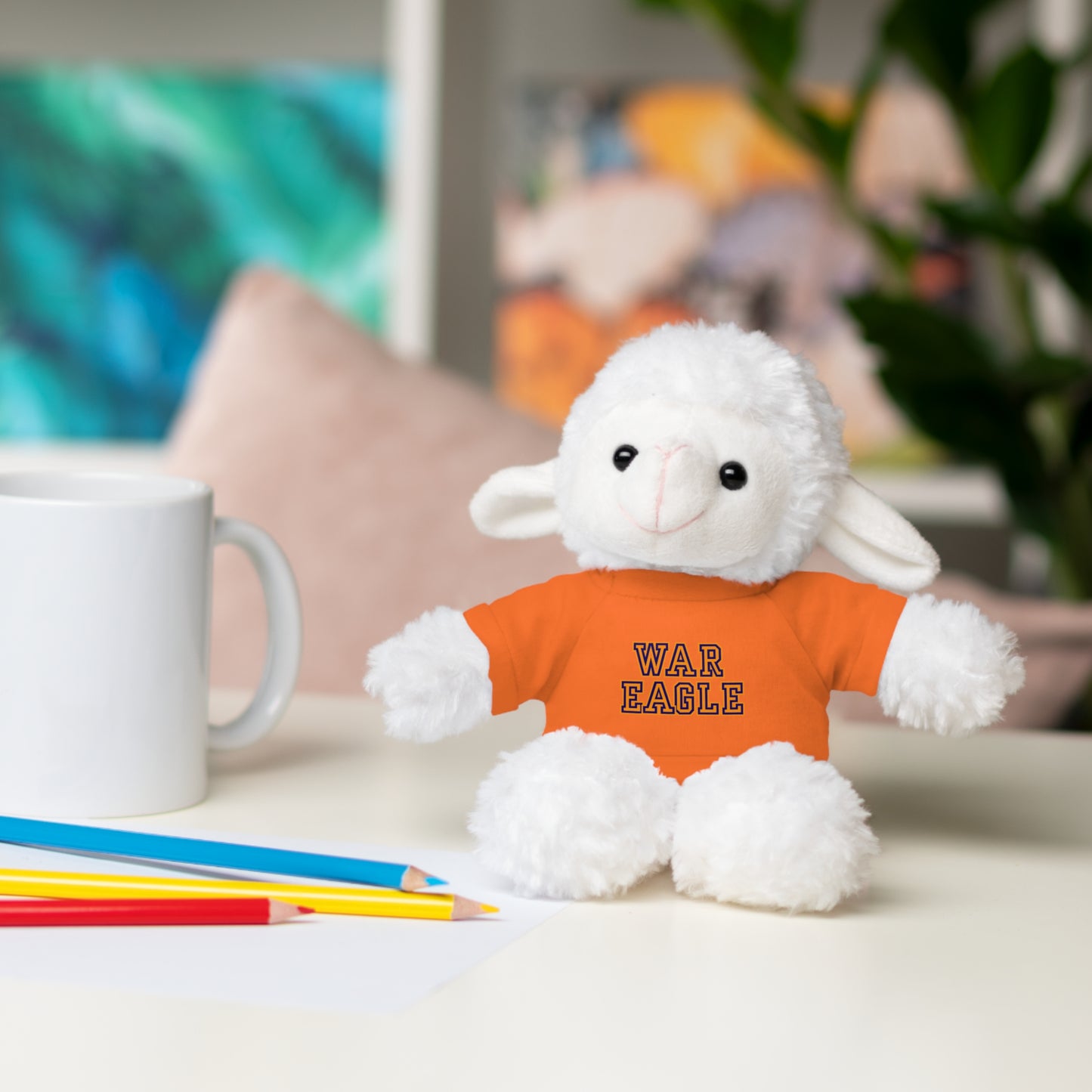 War Eagle Plush Bear with Tee — College Spirit Stuffed Animal