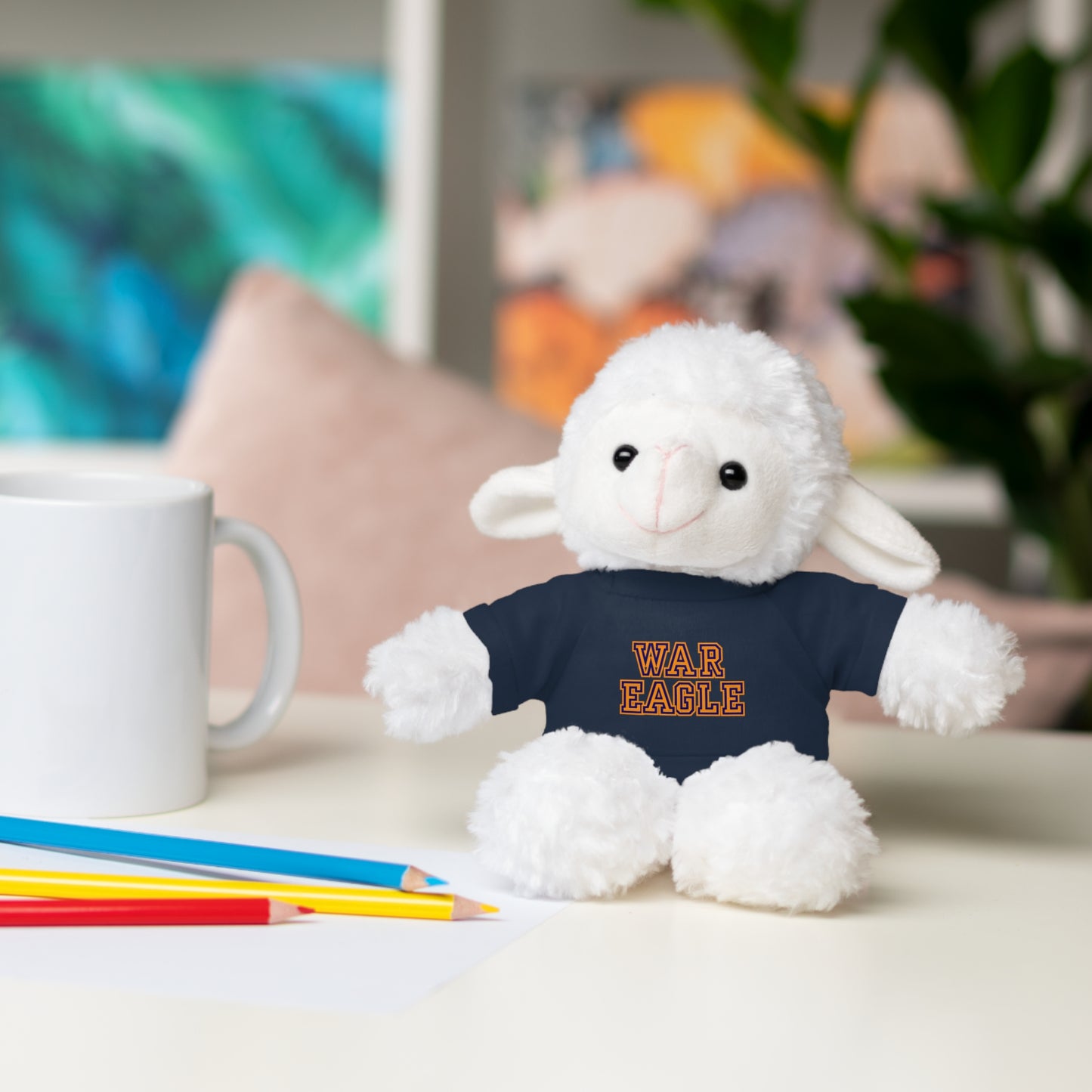 War Eagle Plush Bear with Tee — College Spirit Stuffed Animal