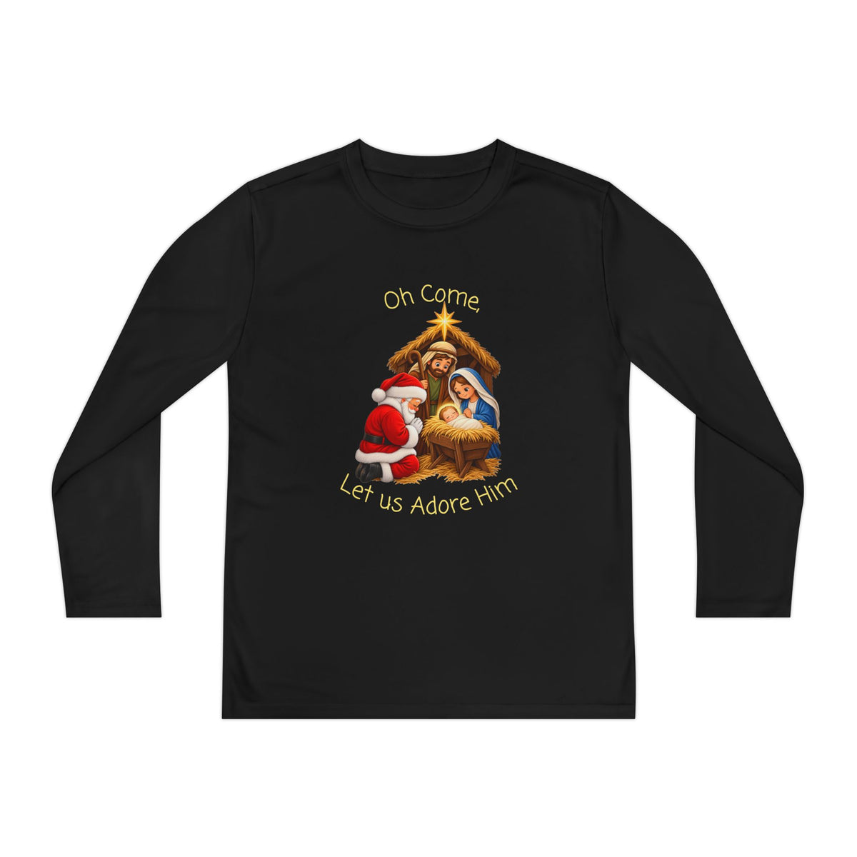 Christmas Nativity Youth Long Sleeve Tee