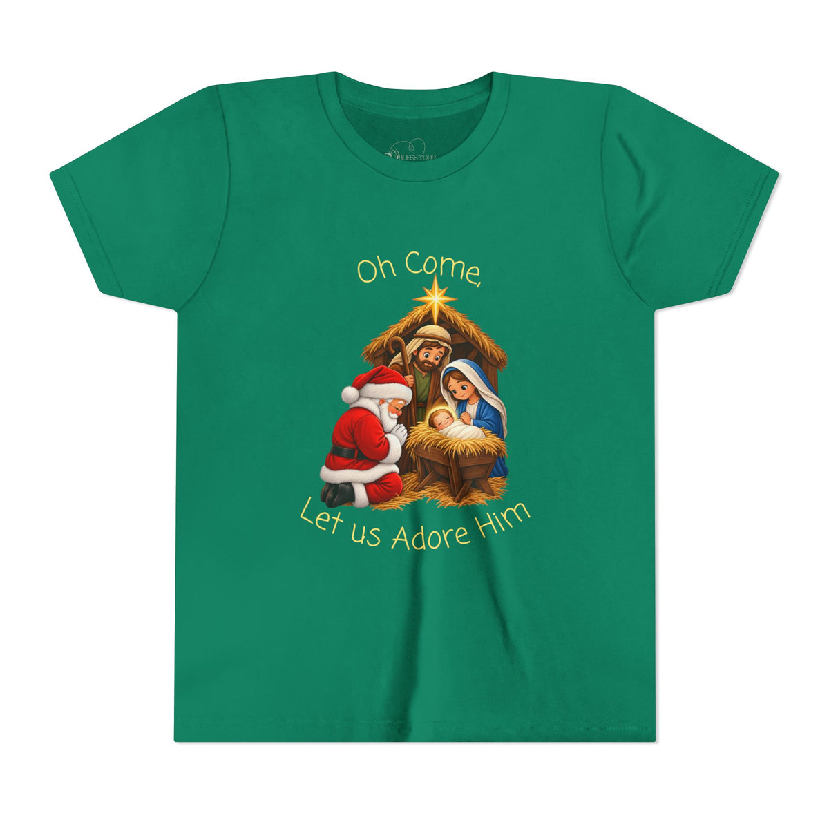 Youth Christmas Nativity Scene Short Sleeve Tee