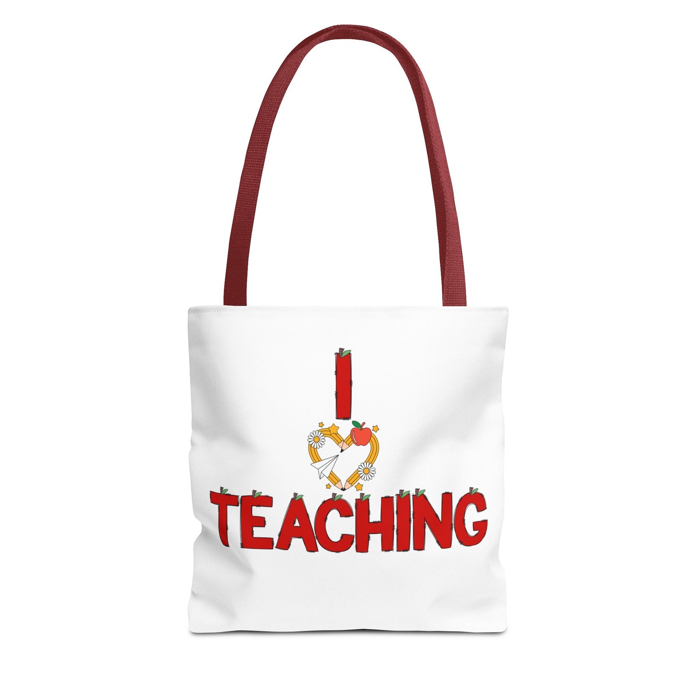 Teaching Tote Bag – "I Love Teaching" Teacher Gift Canvas Tote for Educators