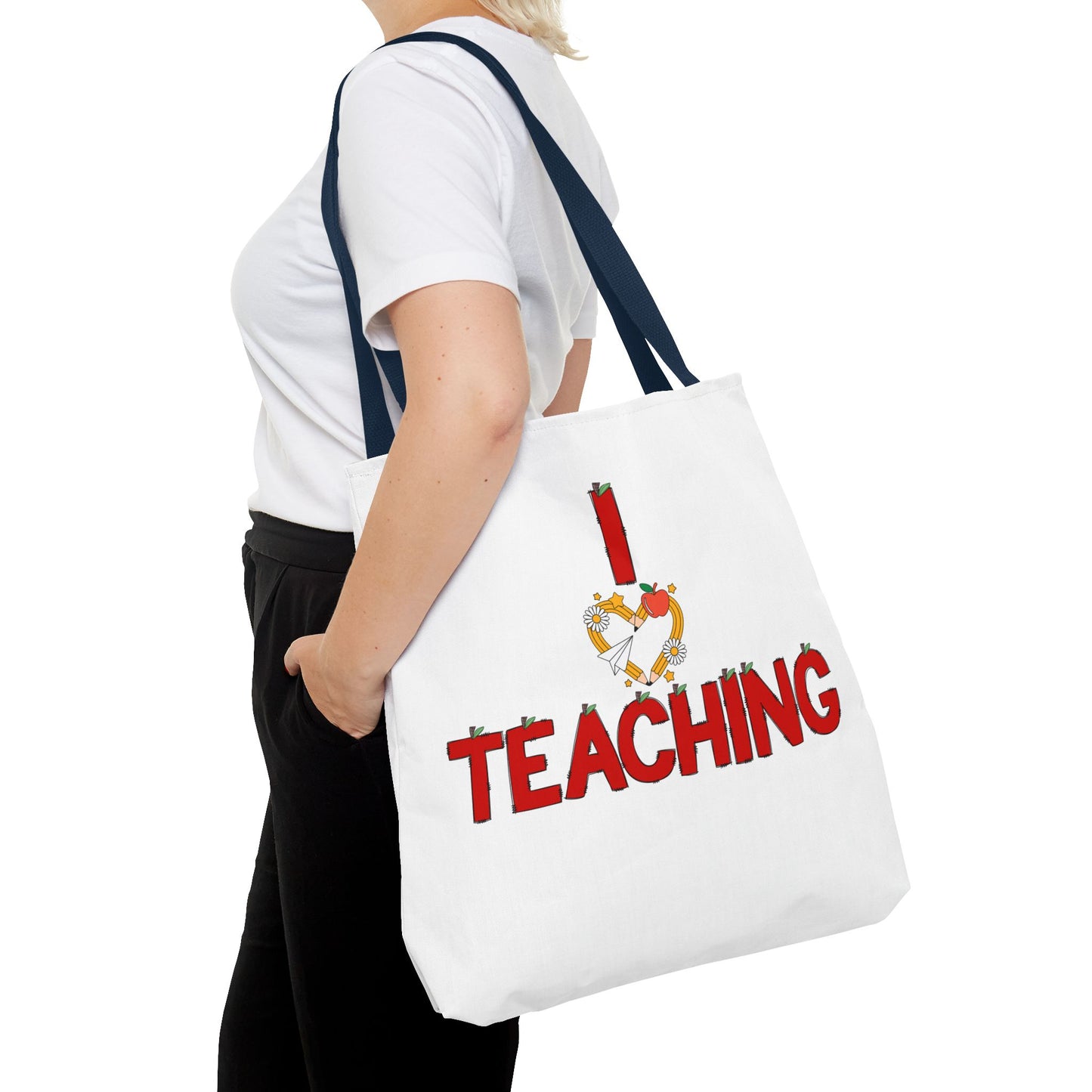Teaching Tote Bag – "I Love Teaching" Teacher Gift Canvas Tote for Educators
