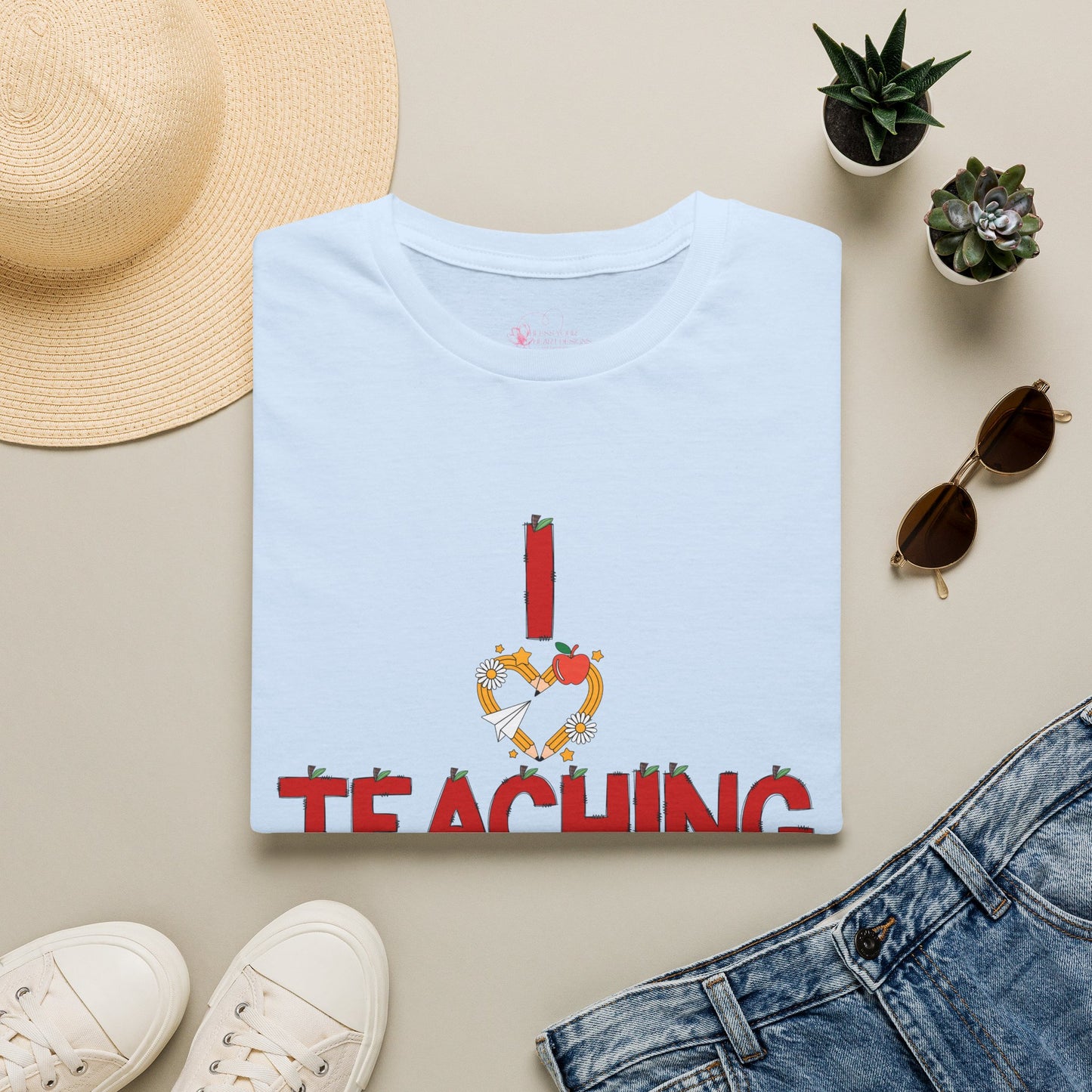I Love Teaching T‑Shirt — Cute Apple & Pencil Teacher Tee