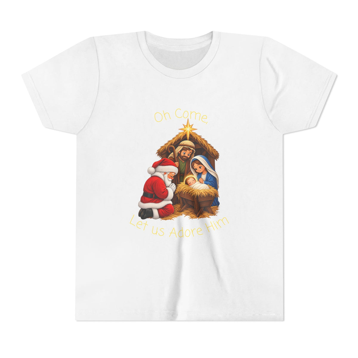 Youth Christmas Nativity Scene Short Sleeve Tee