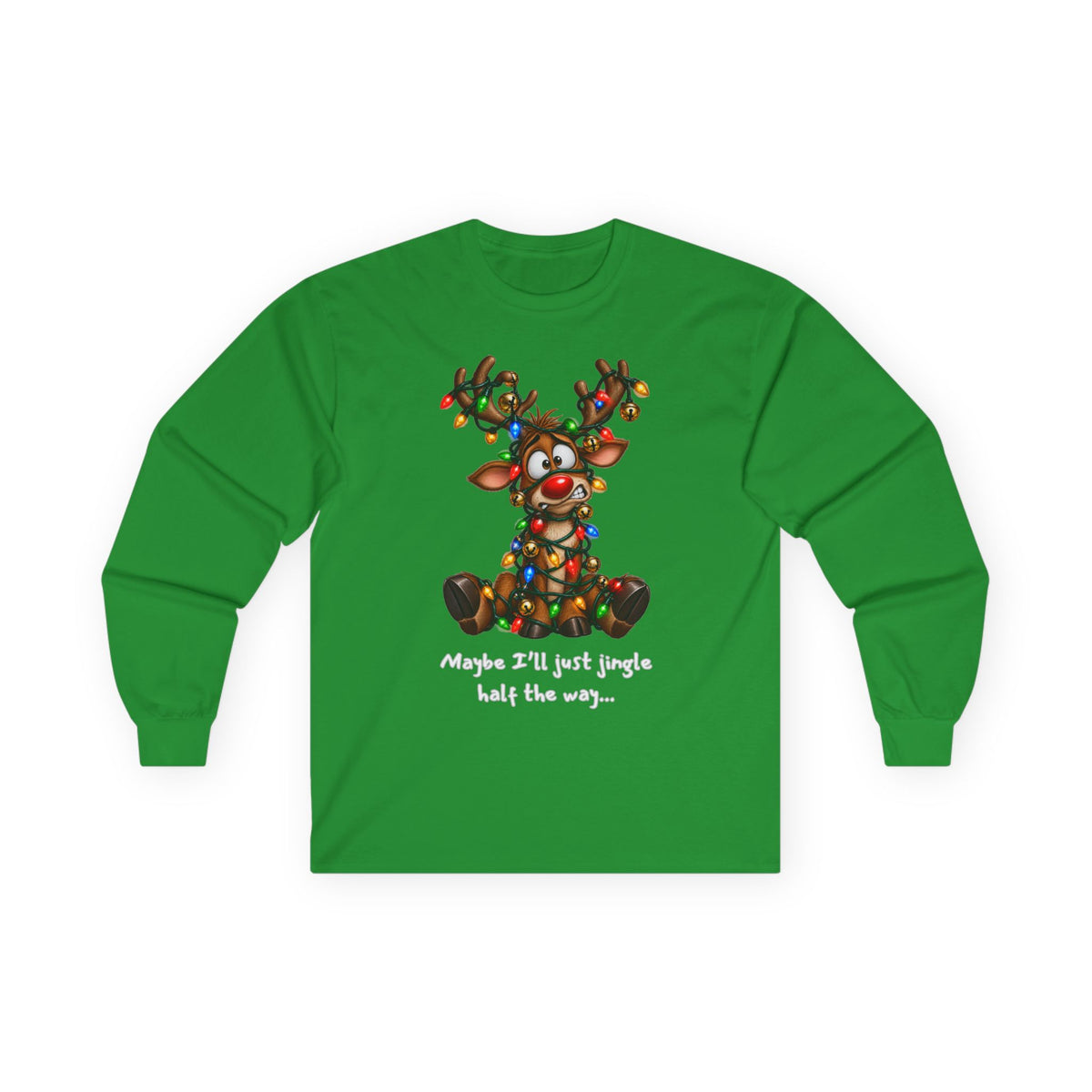 Festive Christmas Reindeer Long Sleeve Tee