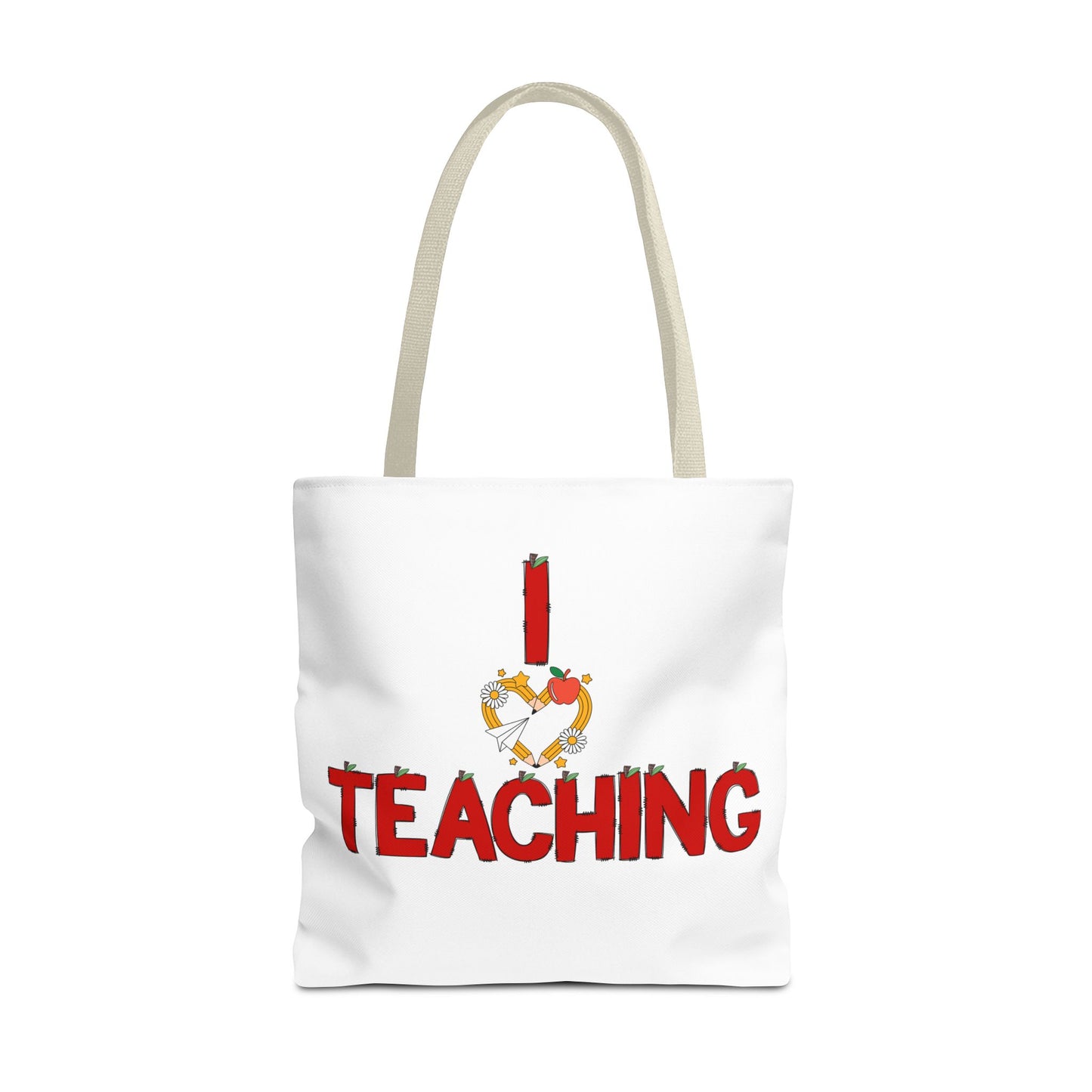 Teaching Tote Bag – "I Love Teaching" Teacher Gift Canvas Tote for Educators