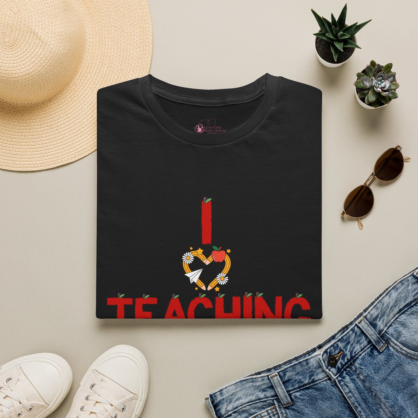 I Love Teaching T‑Shirt — Cute Apple & Pencil Teacher Tee