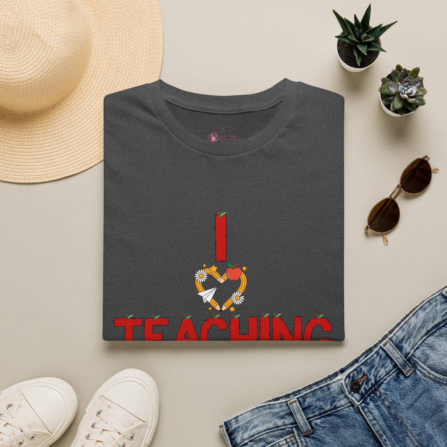 I Love Teaching T‑Shirt — Cute Apple & Pencil Teacher Tee