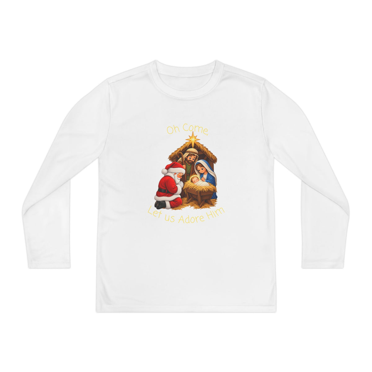 Christmas Nativity Youth Long Sleeve Tee