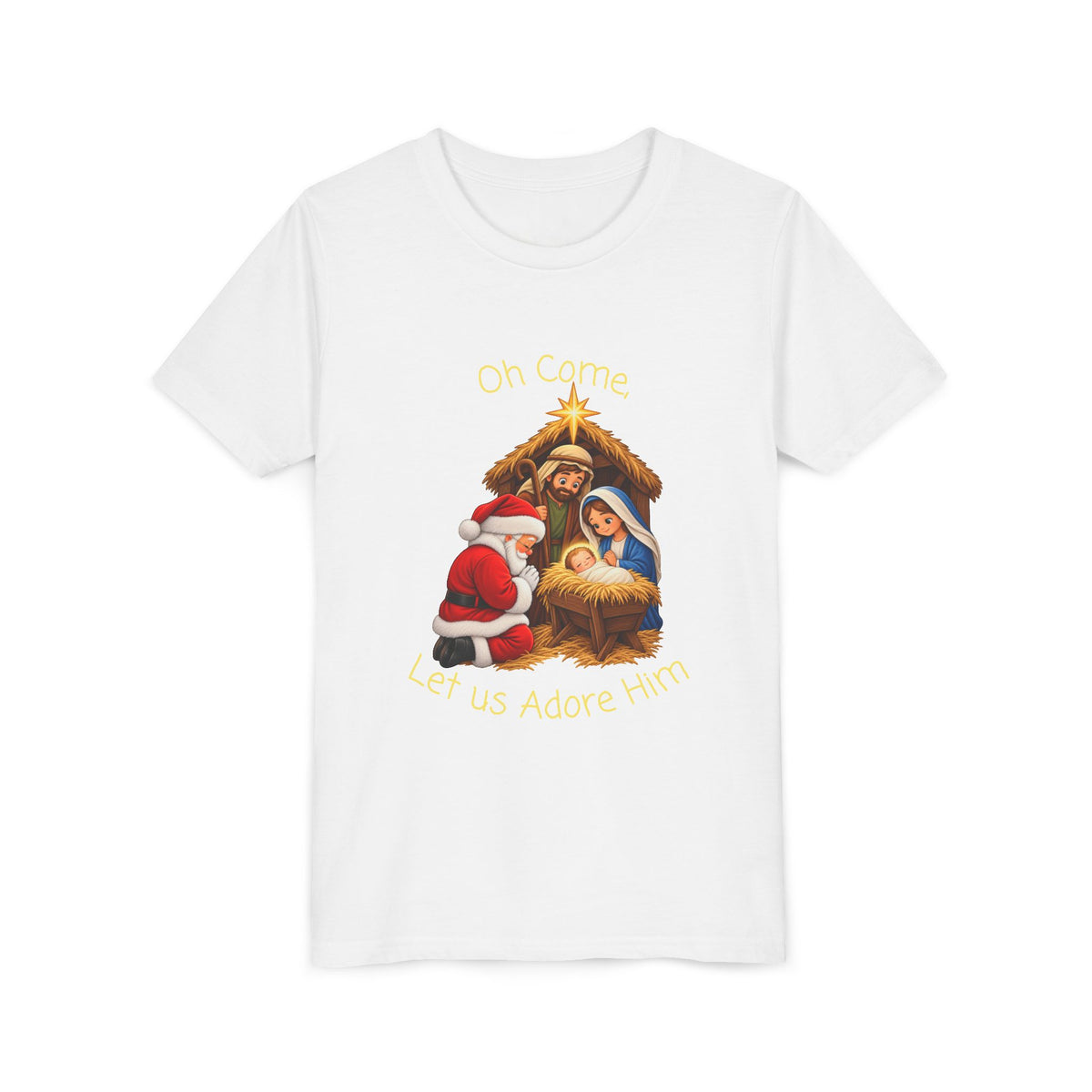 Youth Christmas Nativity Scene Short Sleeve Tee
