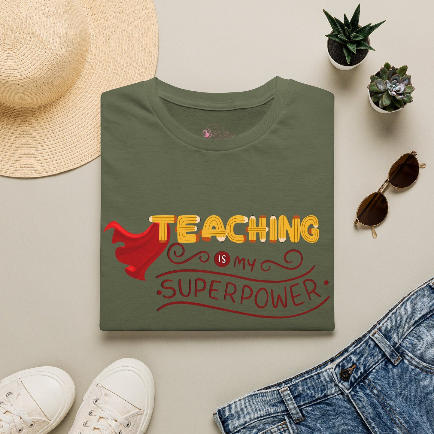 Teaching Is My Superpower T-Shirt — Teacher Appreciation Graphic Tee